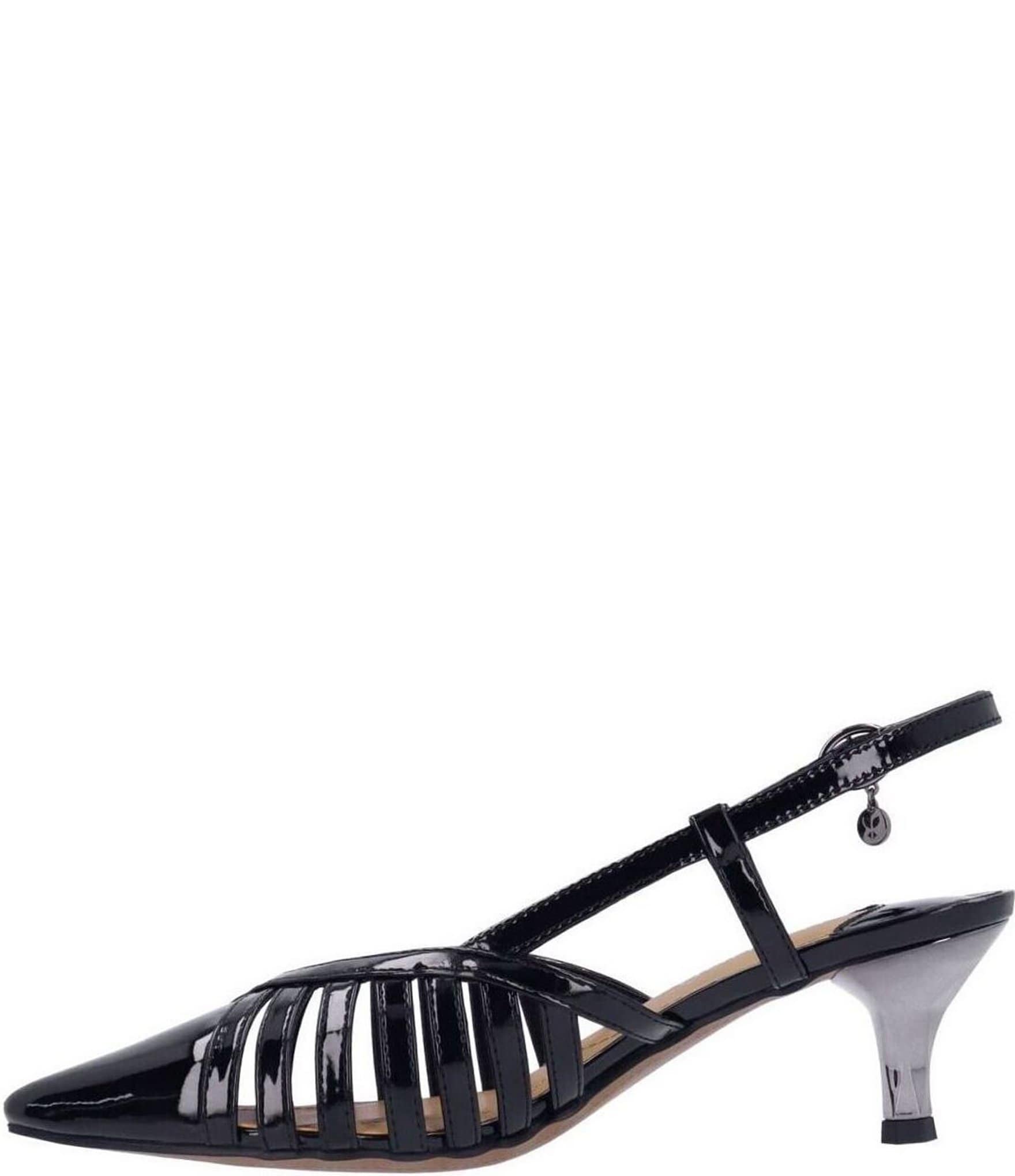 J. Renee Lorel Patent Leather Slingback Pumps