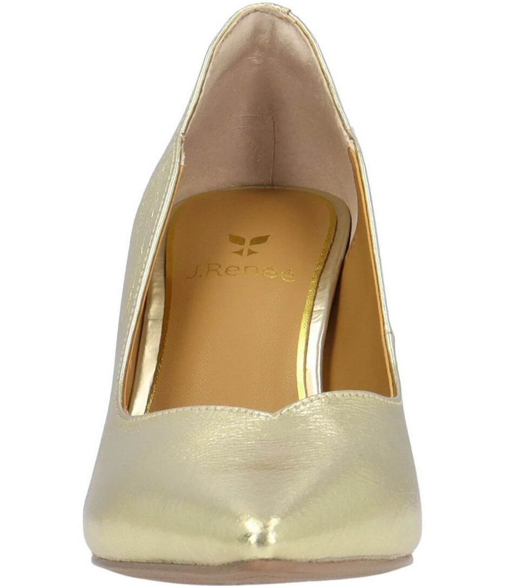 J. Renee Lunessa Metallic Leather Pointed Toe Pumps