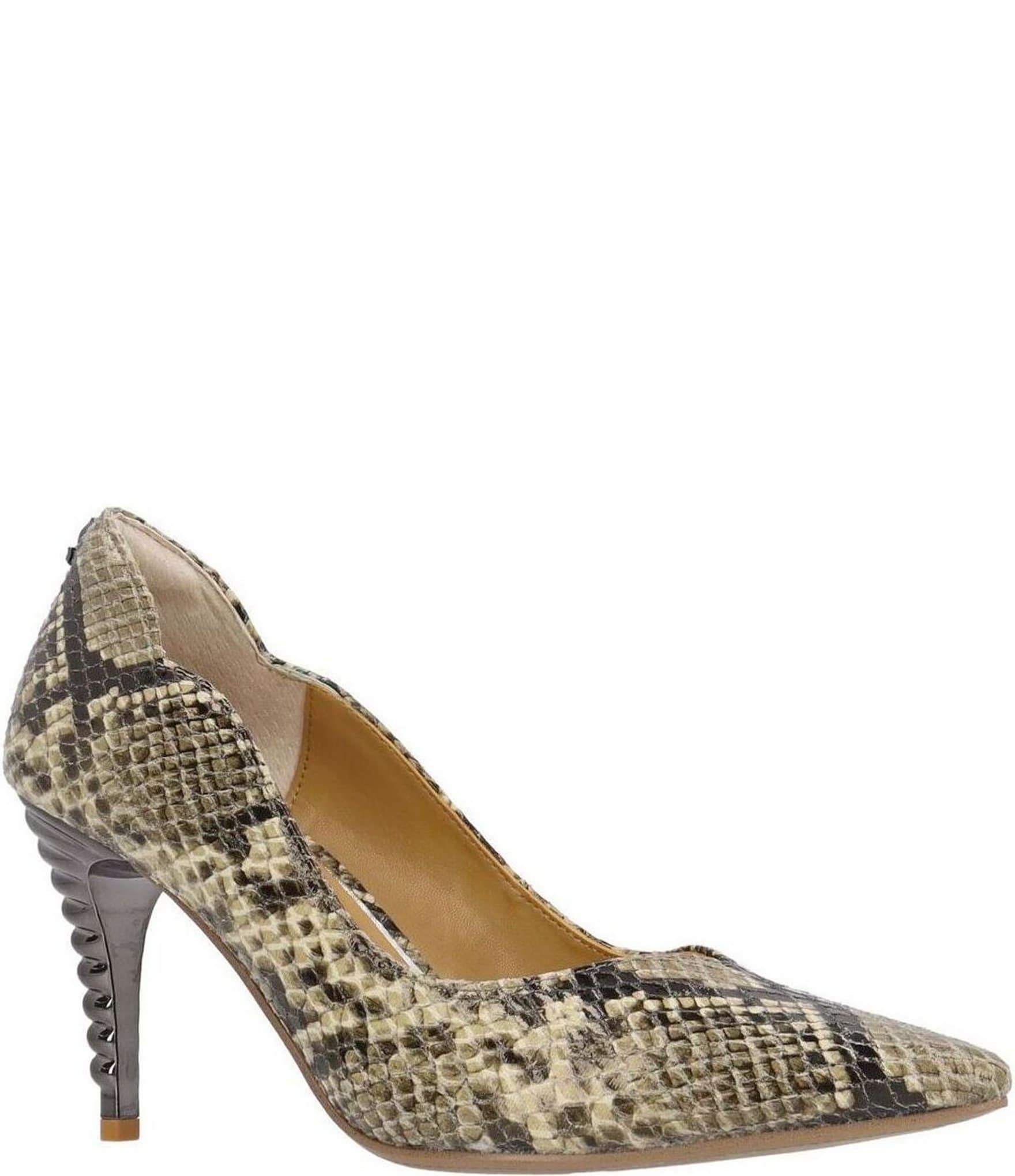 J. Renee Lunessa Snake Print Pointed Toe Pumps
