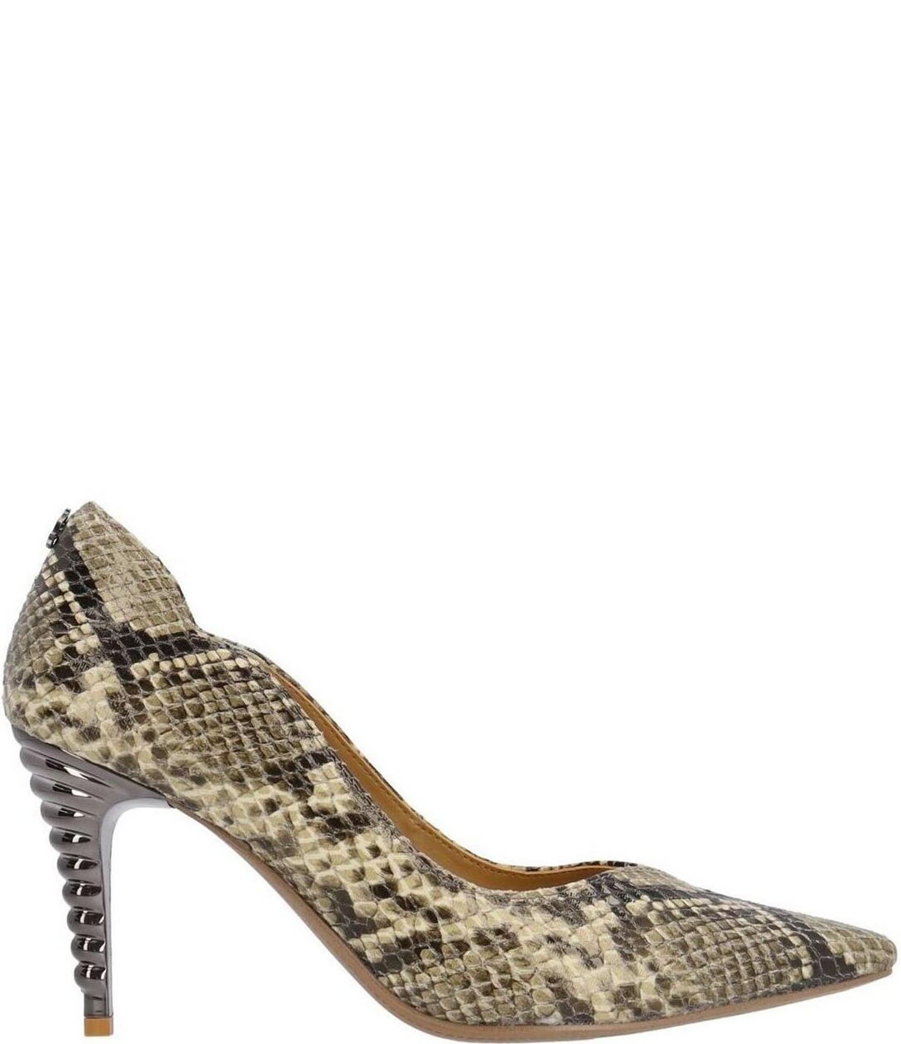 J. Renee Lunessa Snake Print Pointed Toe Pumps