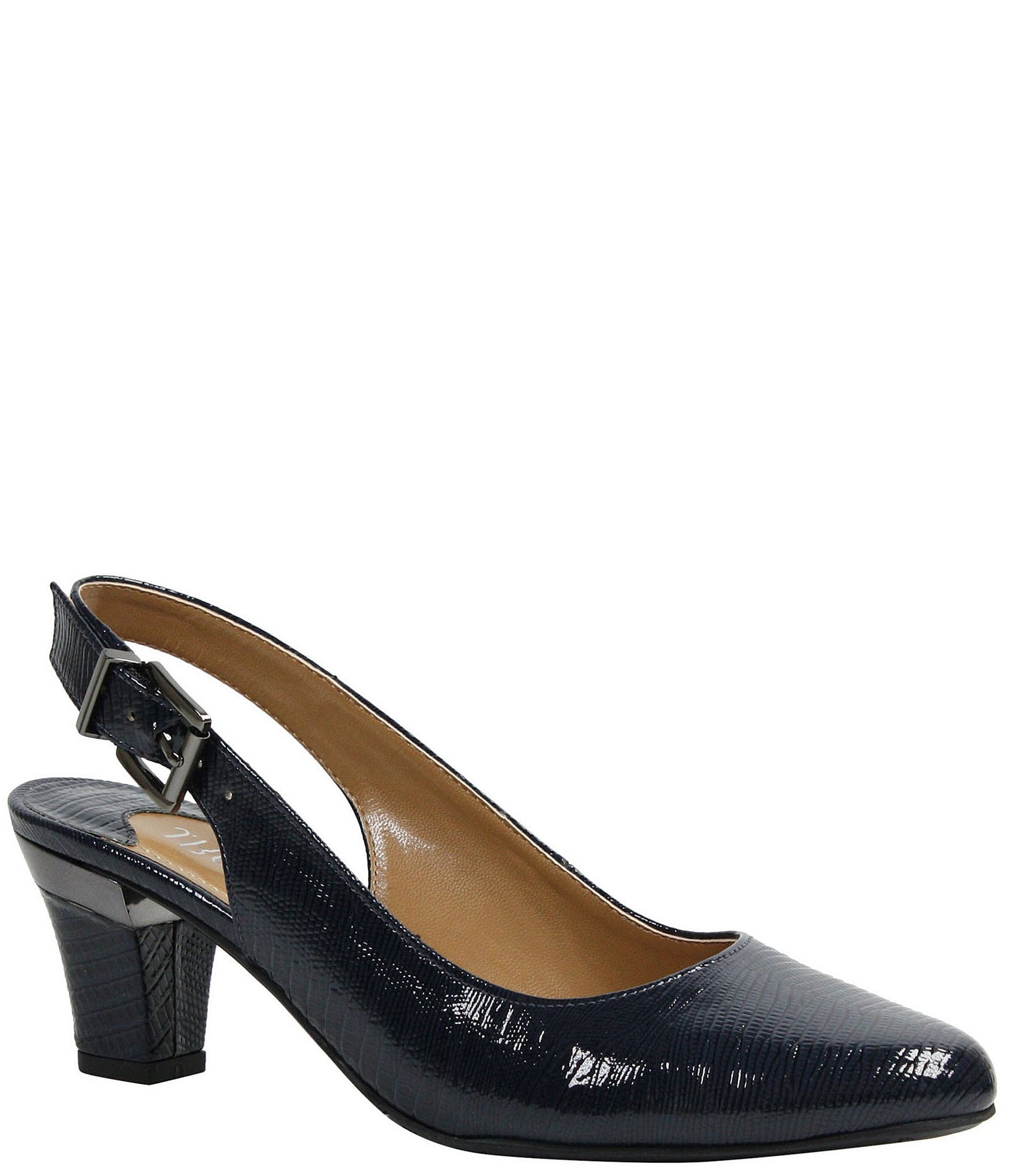 J. Renee Malree Lizard Print Slingback Pumps | Dillard's