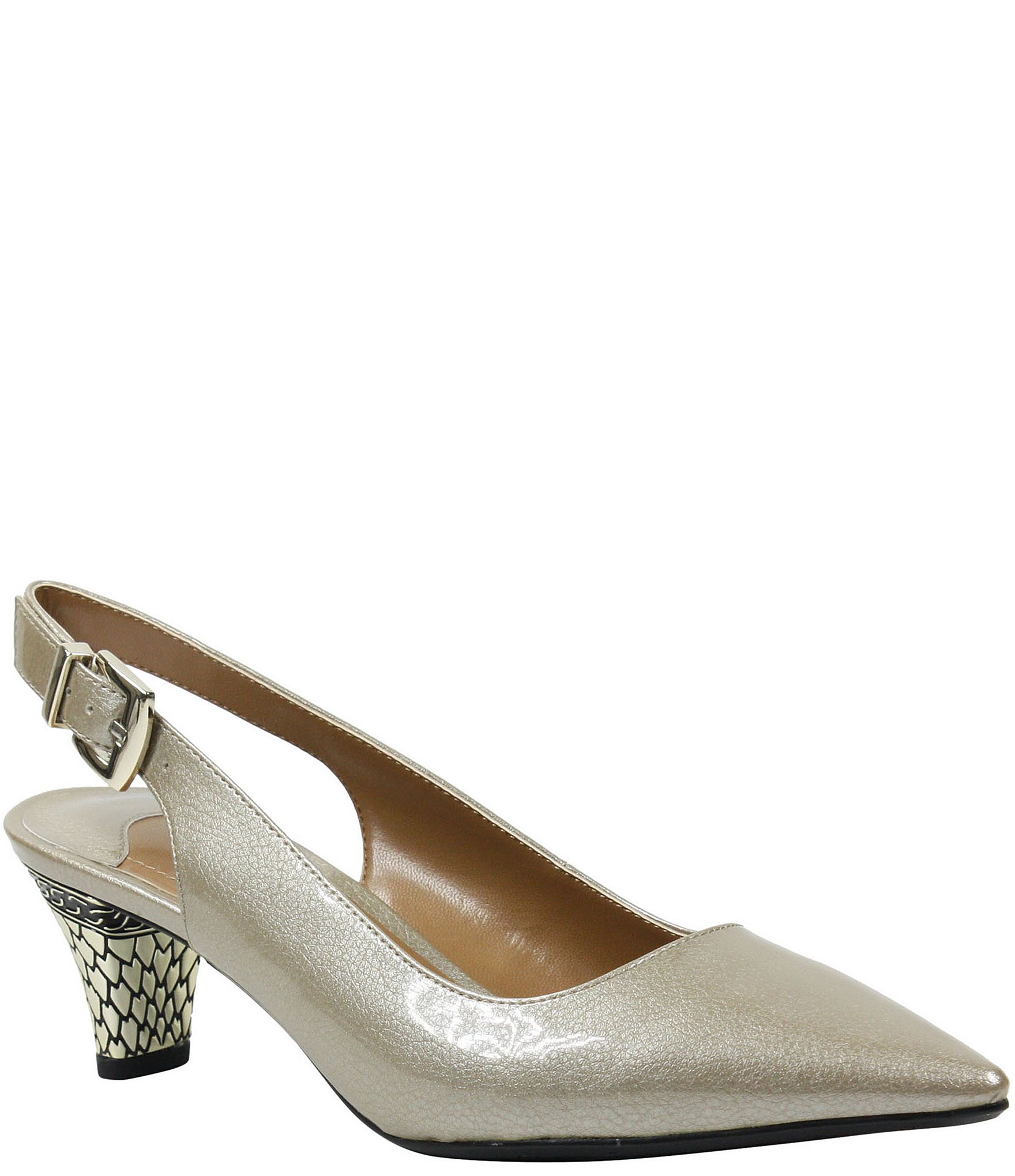 nude heel shoes: Shoes for Women, Men & Kids | Dillard's Glazing Peep Toe Slingback Dress Pumps Women's High Heels