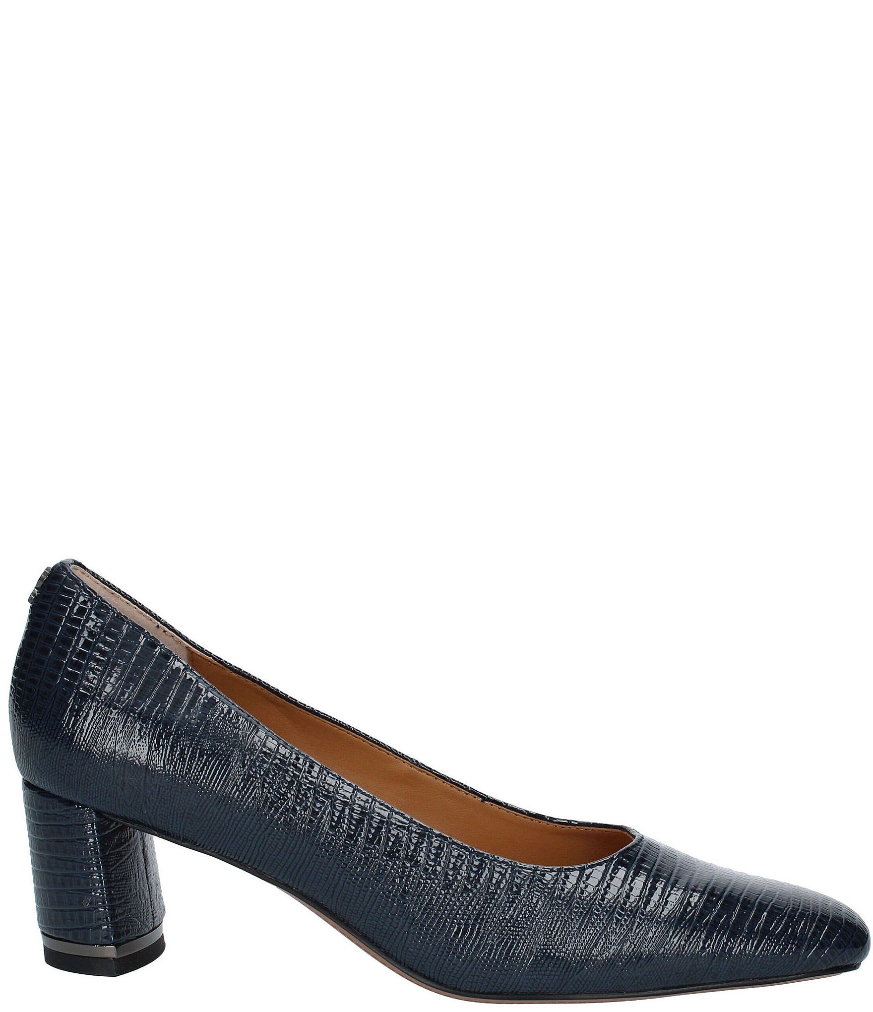 J. Renee Olivienne Patent Lizard Embossed Pumps