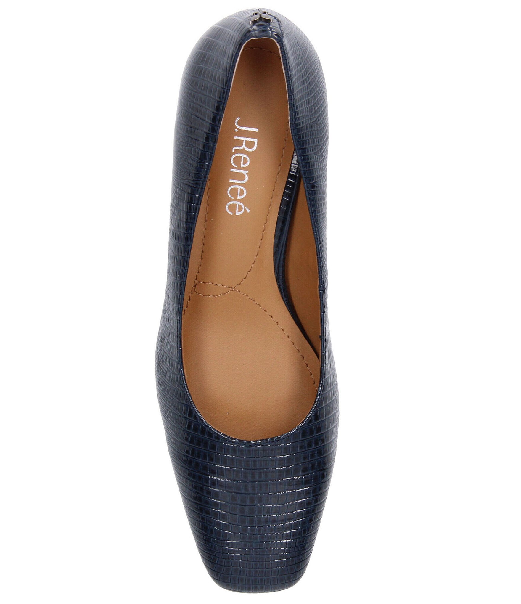 J. Renee Olivienne Patent Lizard Embossed Pumps