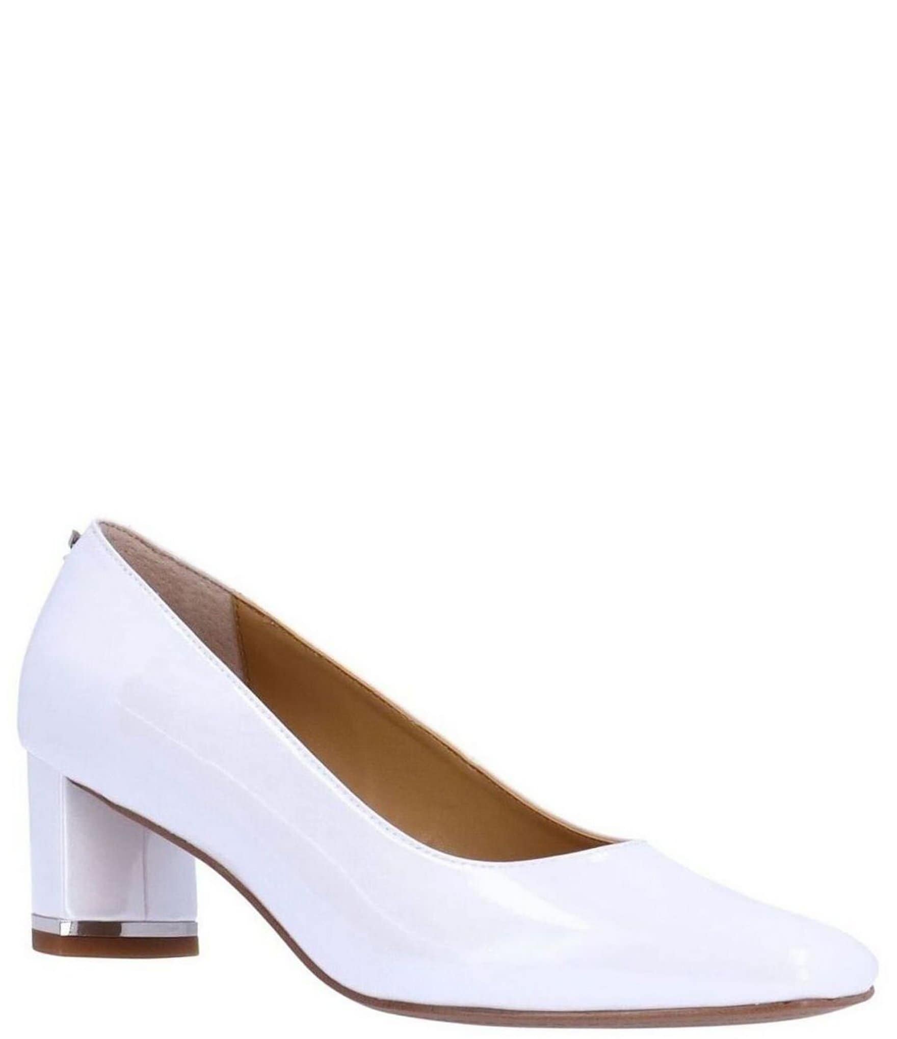 J. Renee Olivienne Patent Block Heel Pumps | Dillard's