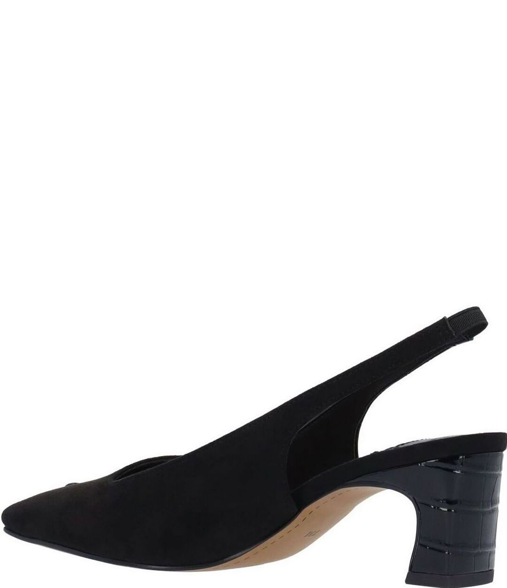J. Renee Palora Croco Embossed 3-Button Slingback Pumps
