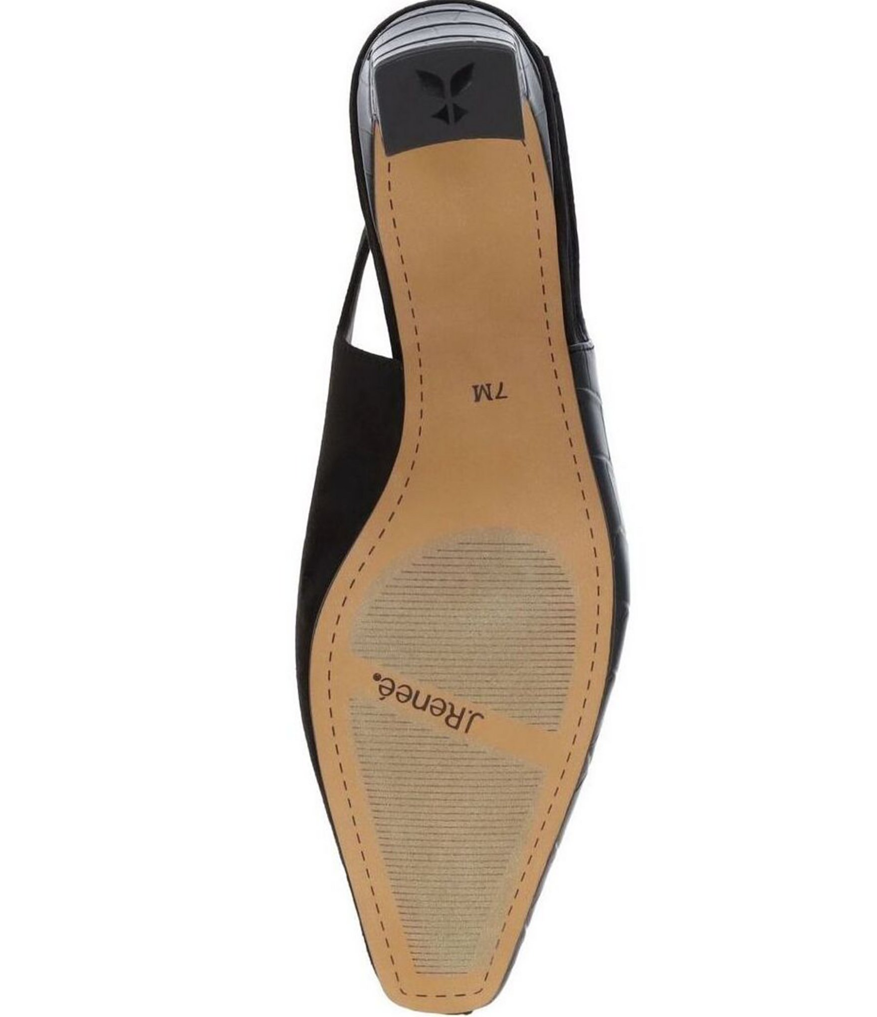 J. Renee Palora Croco Embossed 3-Button Slingback Pumps