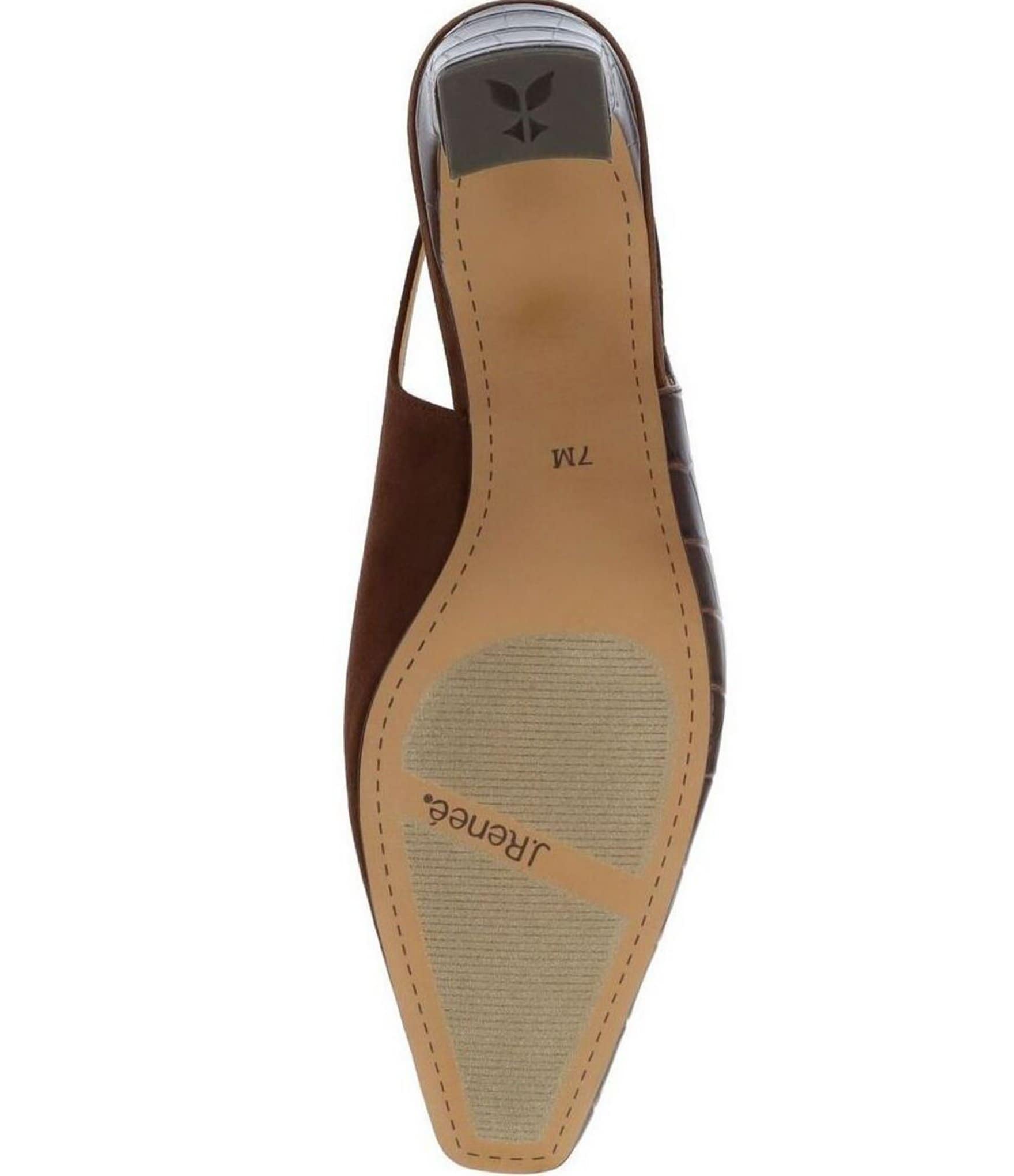 J. Renee Palora Croco Embossed 3-Button Slingback Pumps