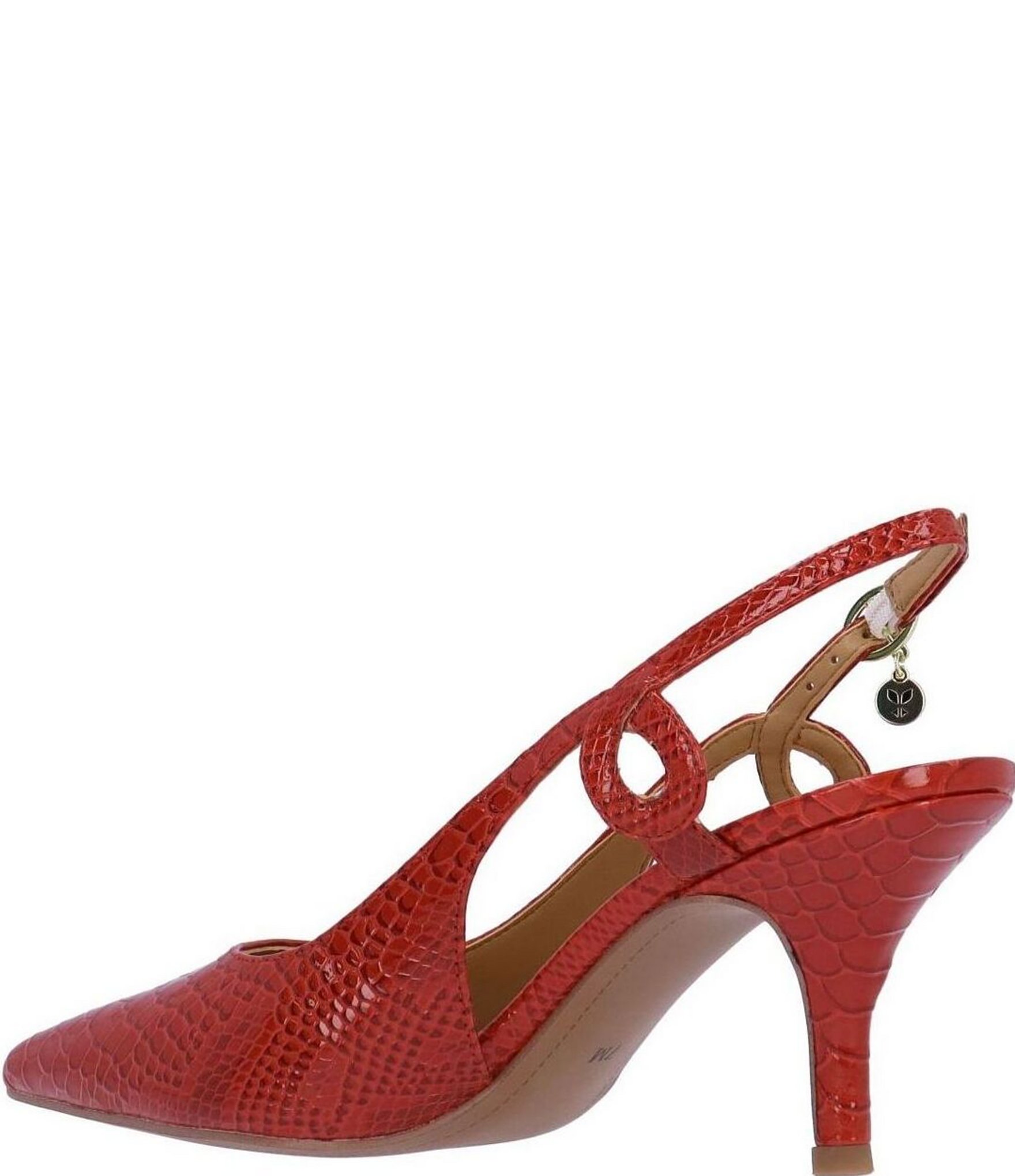 J. Renee Tindra Snake Embossed Slingback Pumps