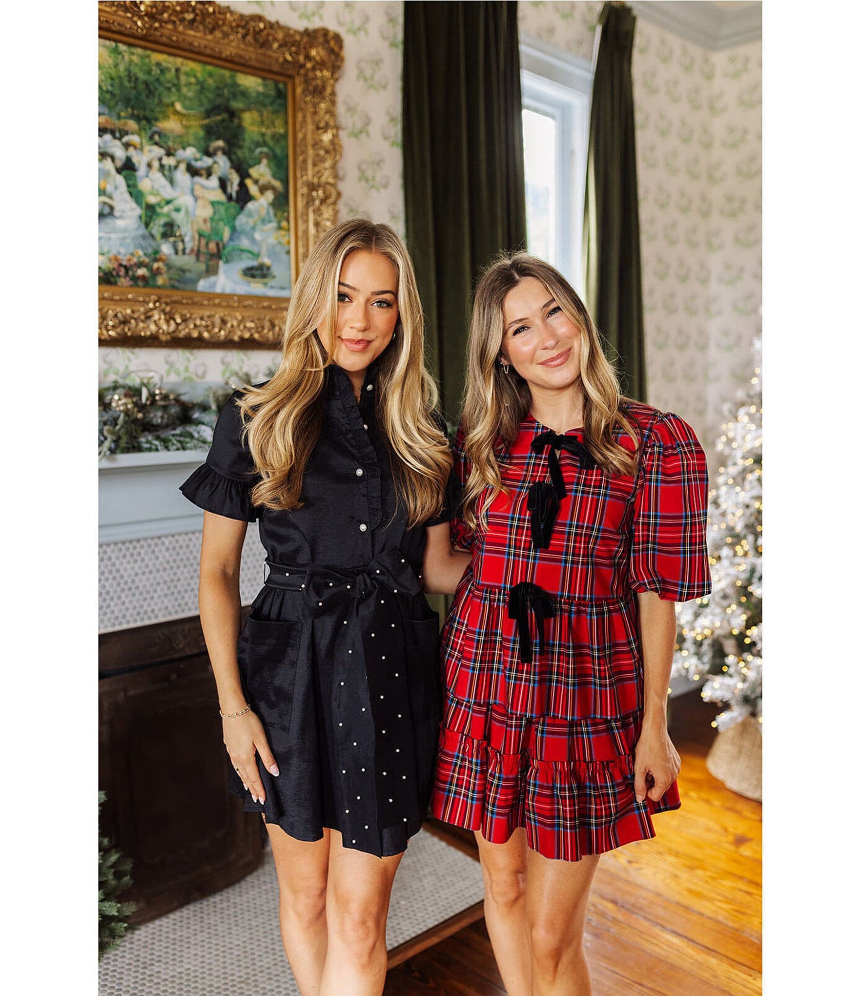 J.Marie Hollin Woven Short Sleeve Bow Top