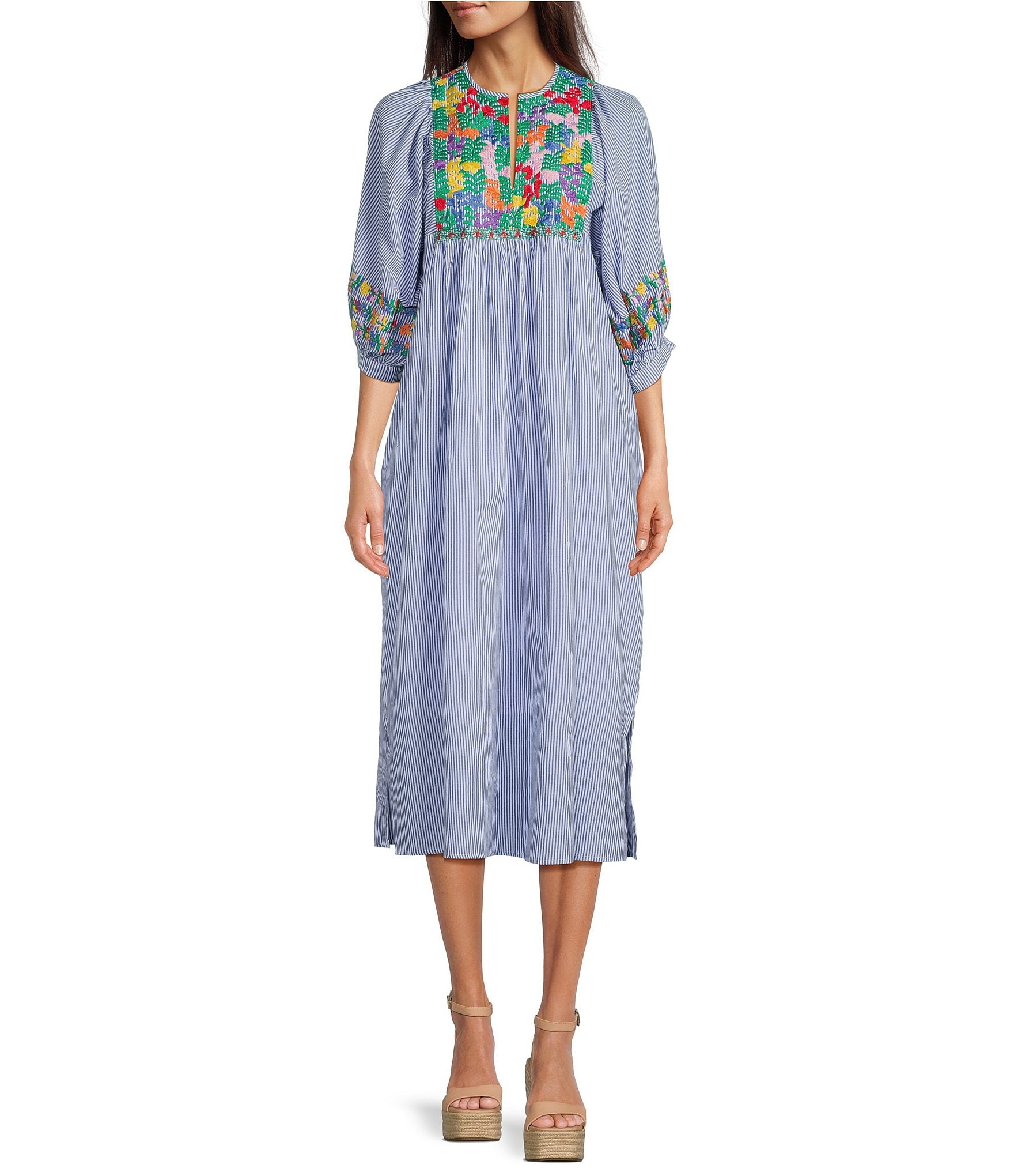 Ameri（アメリ）の「MADELYN EMBROIDERY DRESS（ワンピース