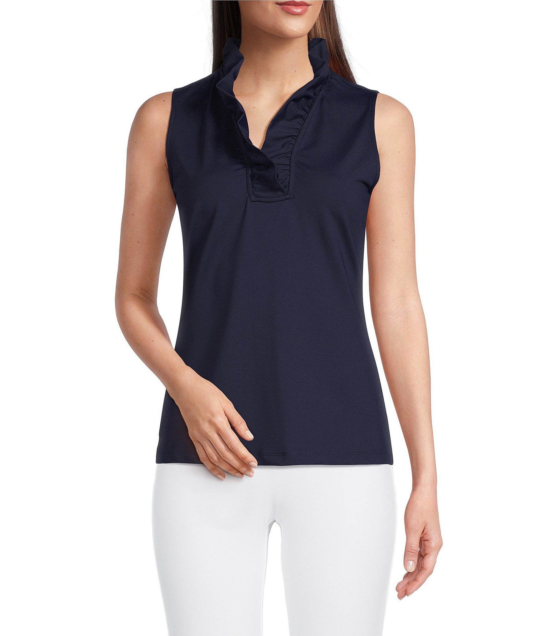 J.McLaughlin 2024 Durham Ruffle Top