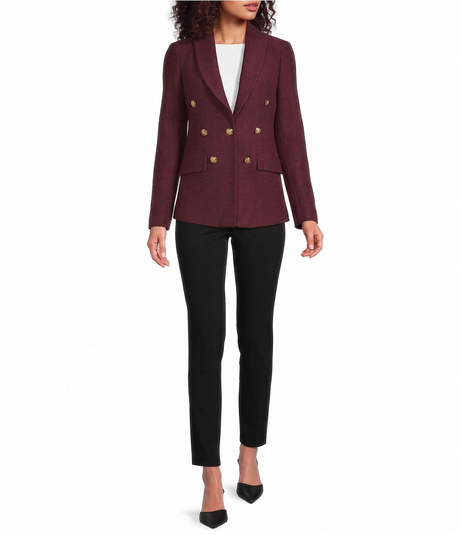 J.McLaughlin Genevieve Lapel Collar Long Sleeve Double-Breasted Blazer