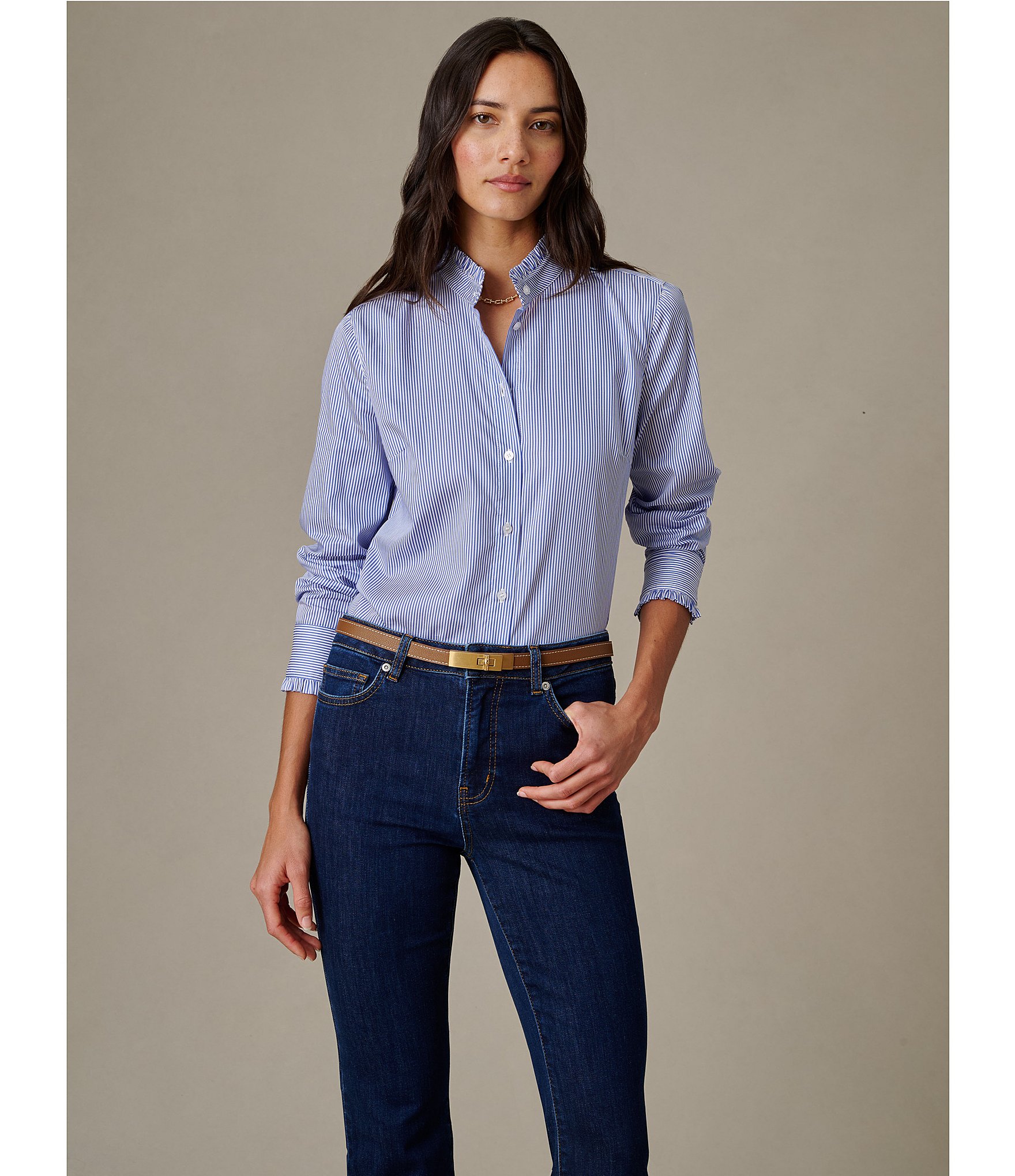 J.McLaughlin High-Rise 5-Pocket Flare Denim Jean