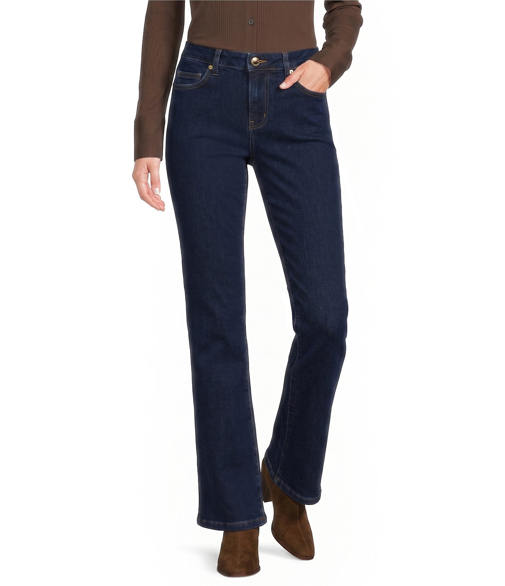 J.McLaughlin High-Rise 5-Pocket Flare Denim Jean