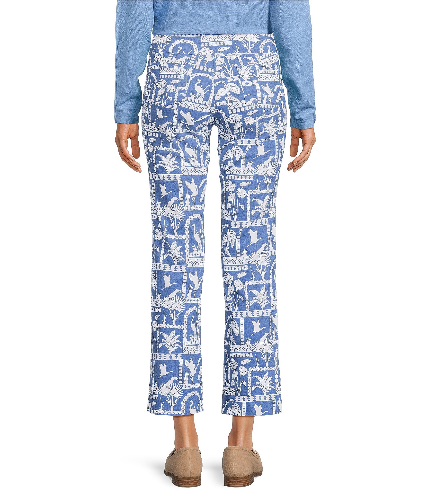 J.McLaughlin Ivy Amelia Cloth Cropped Flare Pull-On Pants