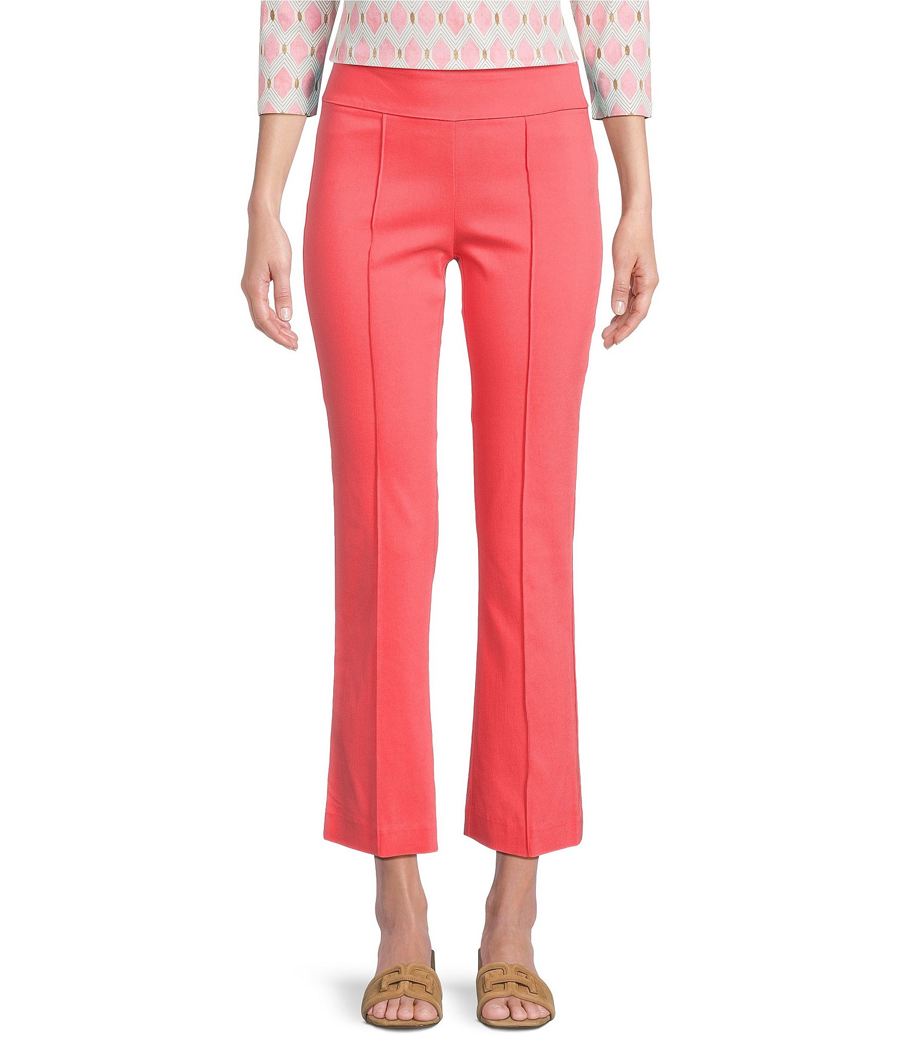 crop flare dress pants Liverpool Crop Flare With Extended Tab in Black 10 main image 0