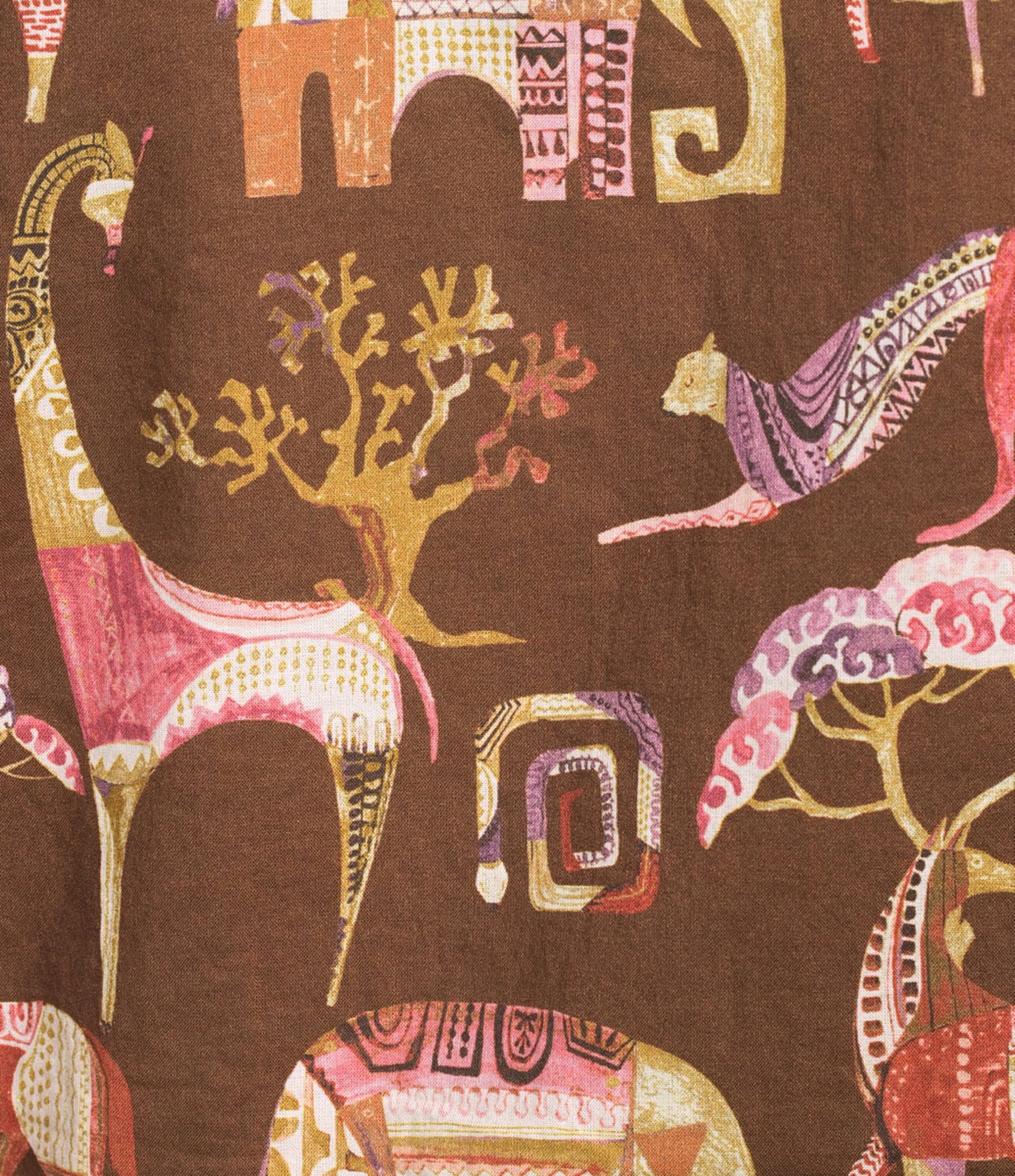 J.McLaughlin Lois Animal Printed Point Collar Long Sleeve Button Front Blouse