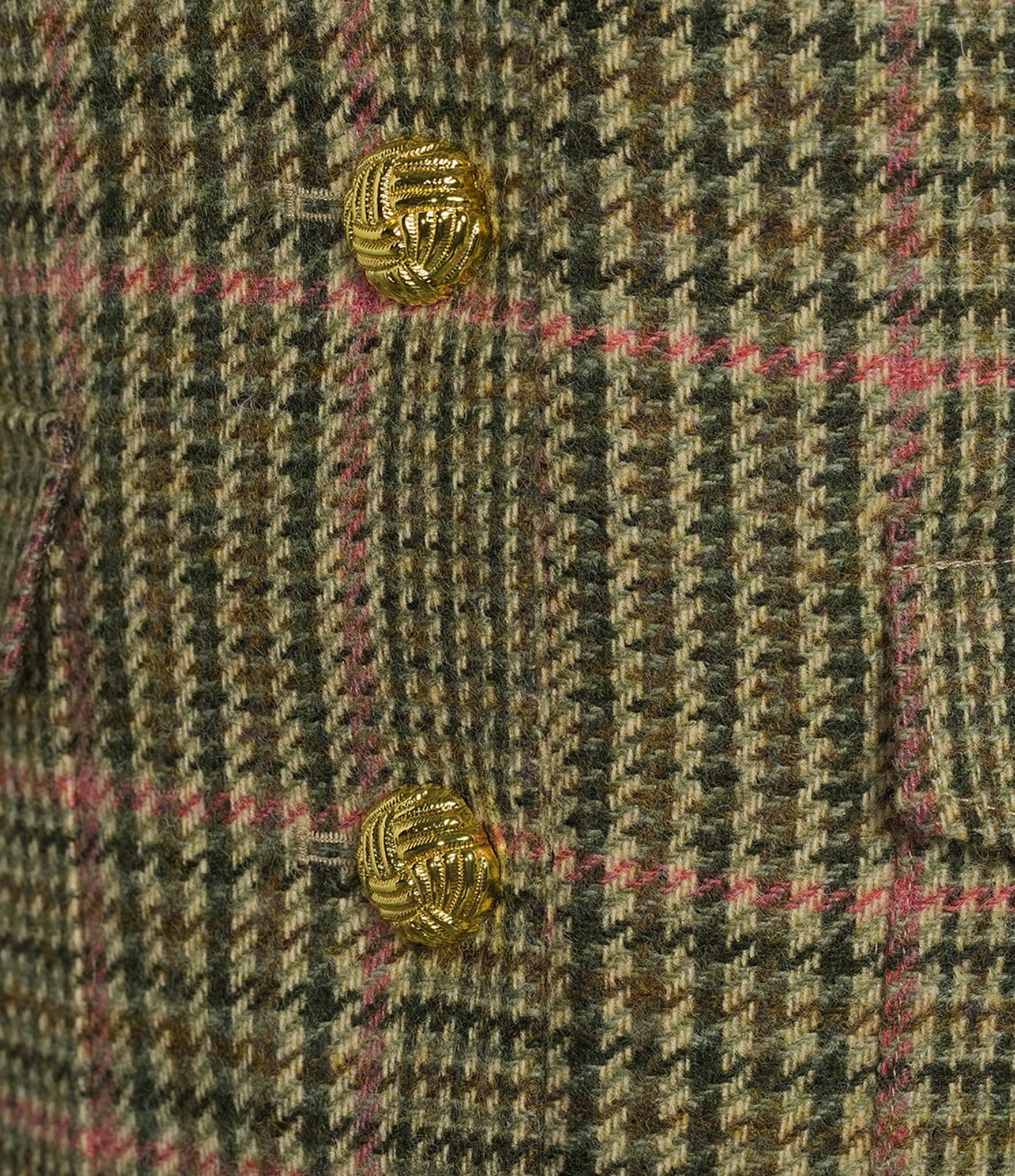 J.McLaughlin Woven Plaid Stand Collar Long Sleeve Button-Front Jacket