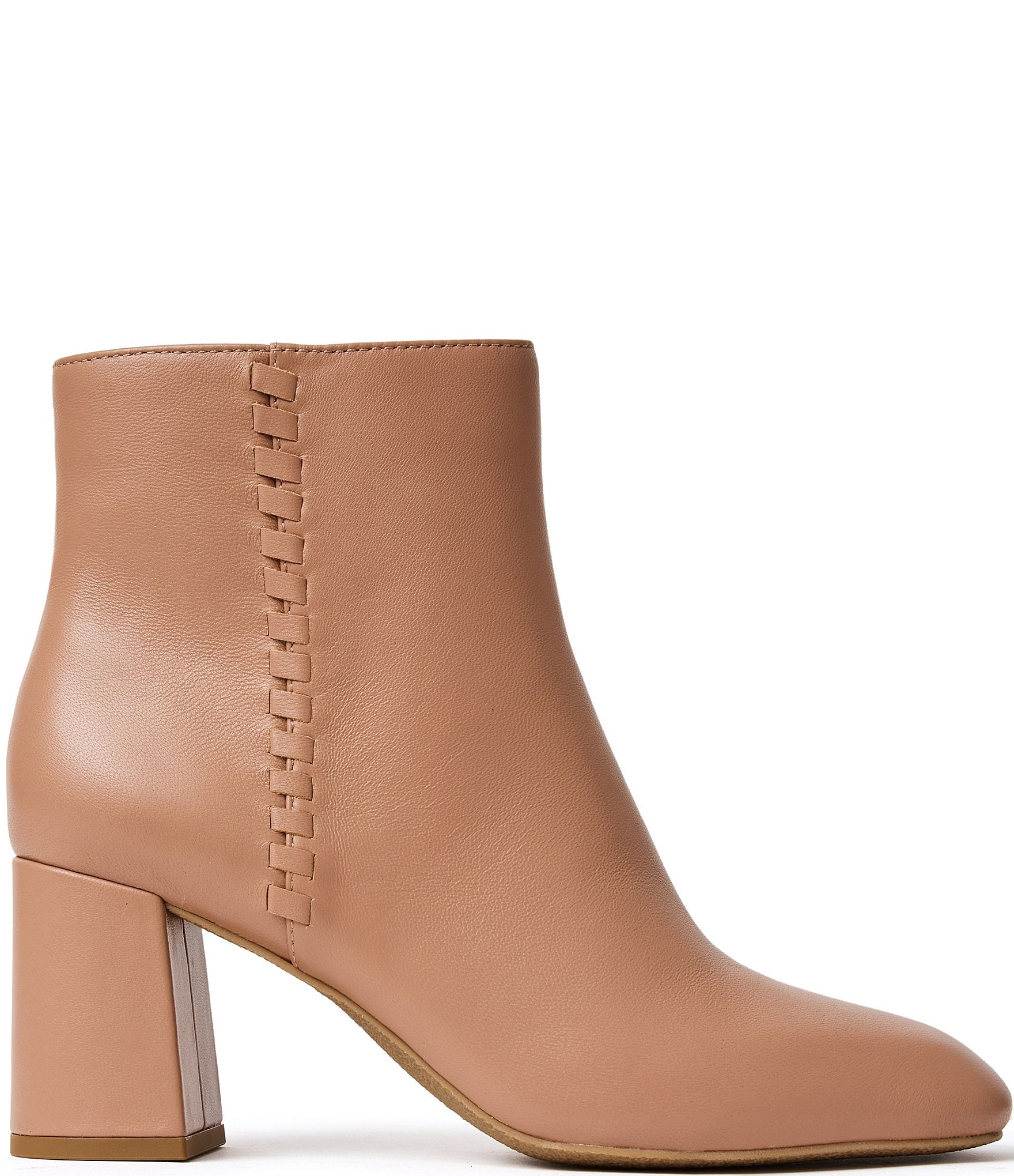 Jack Rogers Augustine Leather Block Heel Ankle Booties