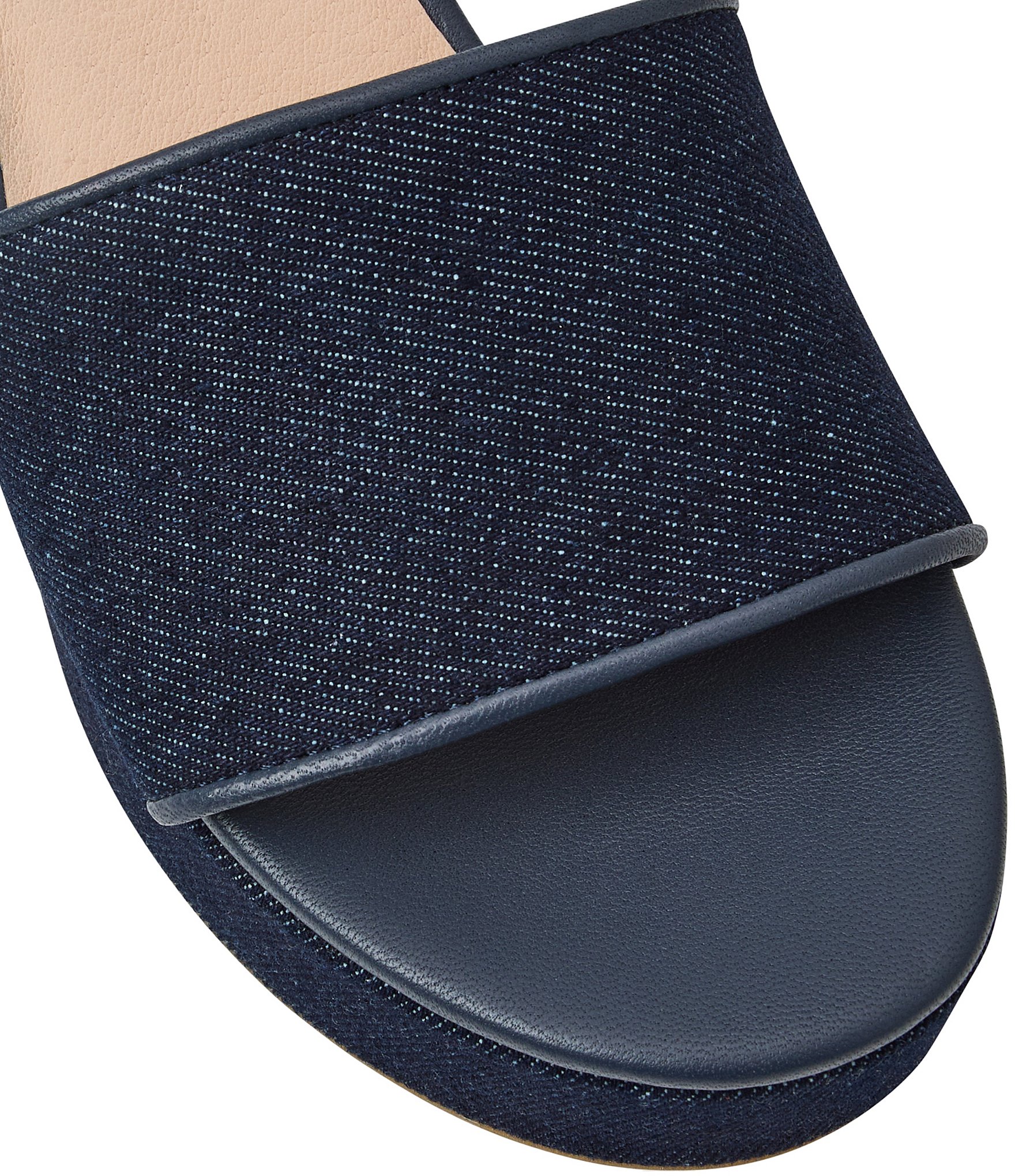 Jack Rogers Bay Denim Wedge Platform Slide Sandals