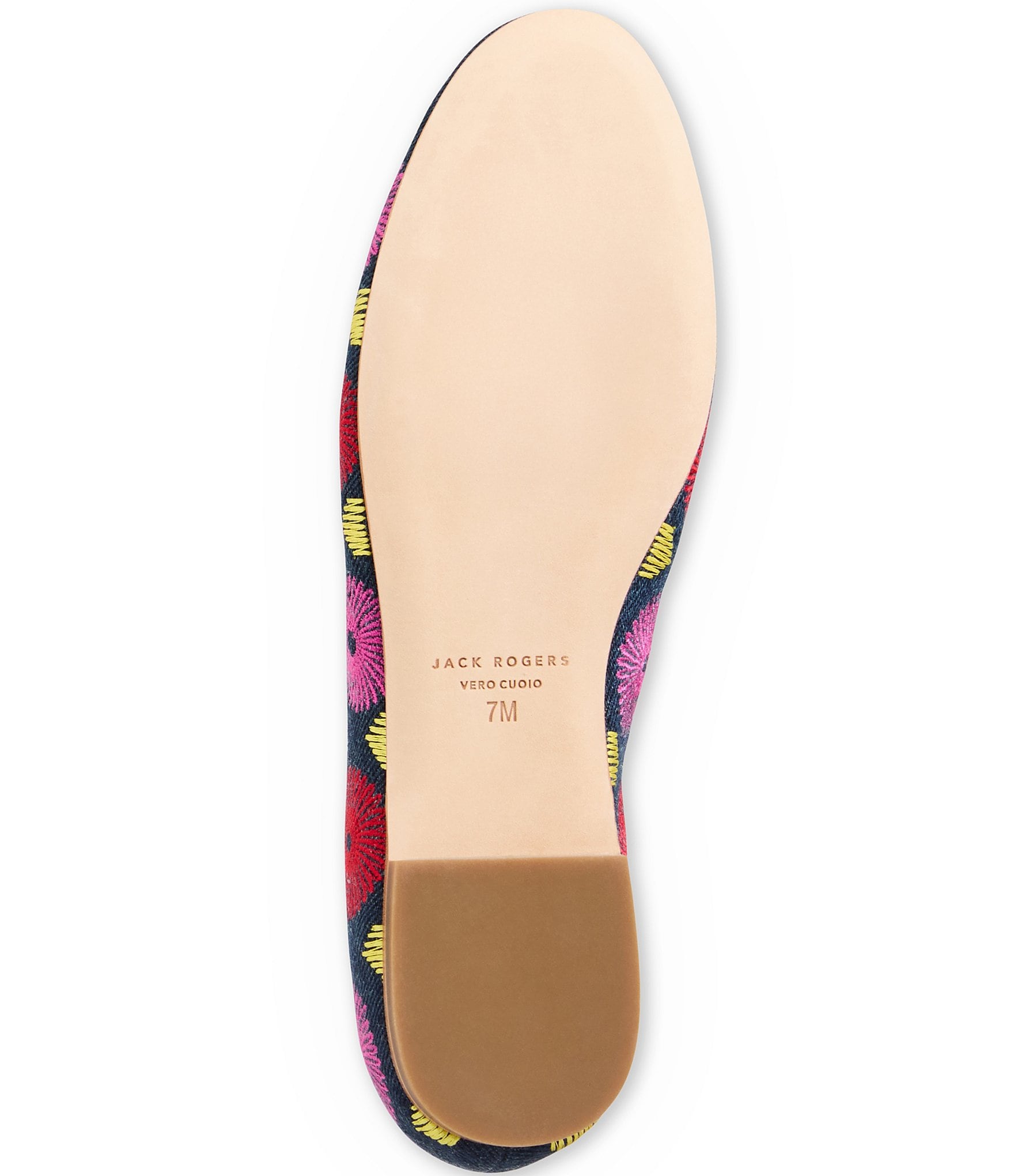 Jack Rogers Bettie Denim Flower Ballet Bow Flats