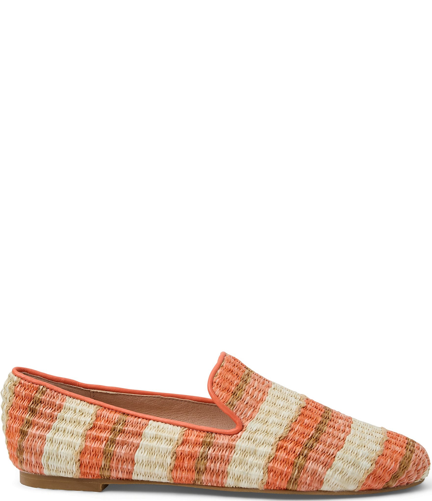 Jack Rogers Bradley Multi Stripe Raffia Loafers