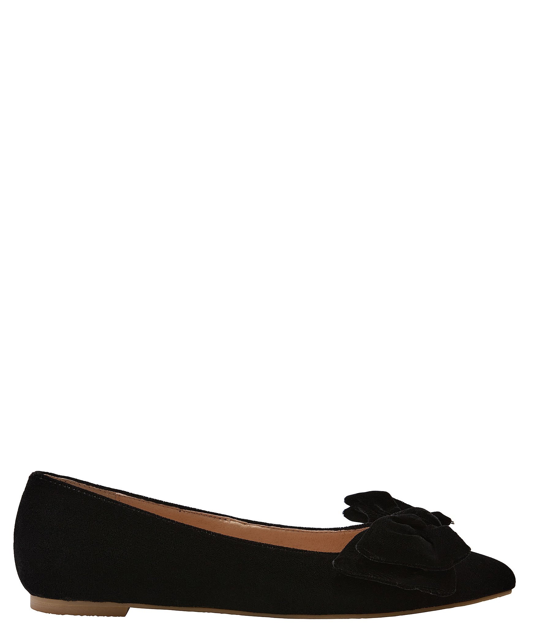 Jack Rogers Debra Ballet Velvet Bow Pointed Toe Flats