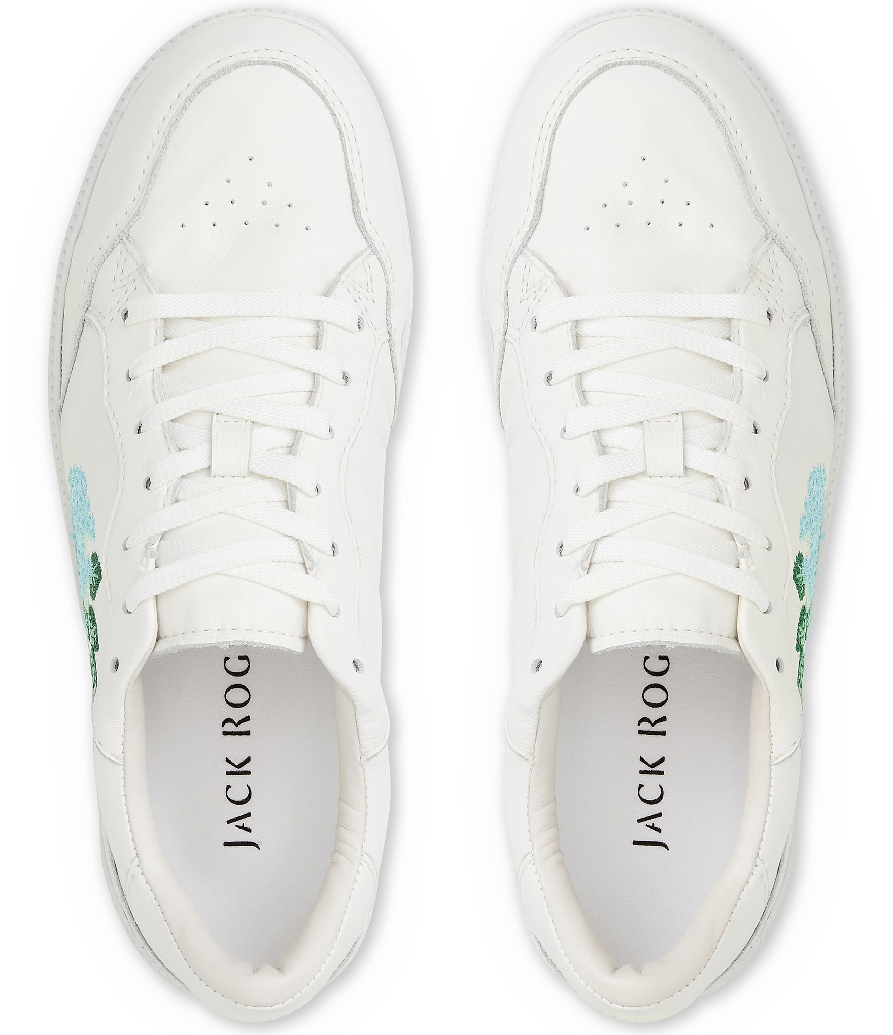 Jack Rogers Hydrangea Leather Lace Up Sneakers