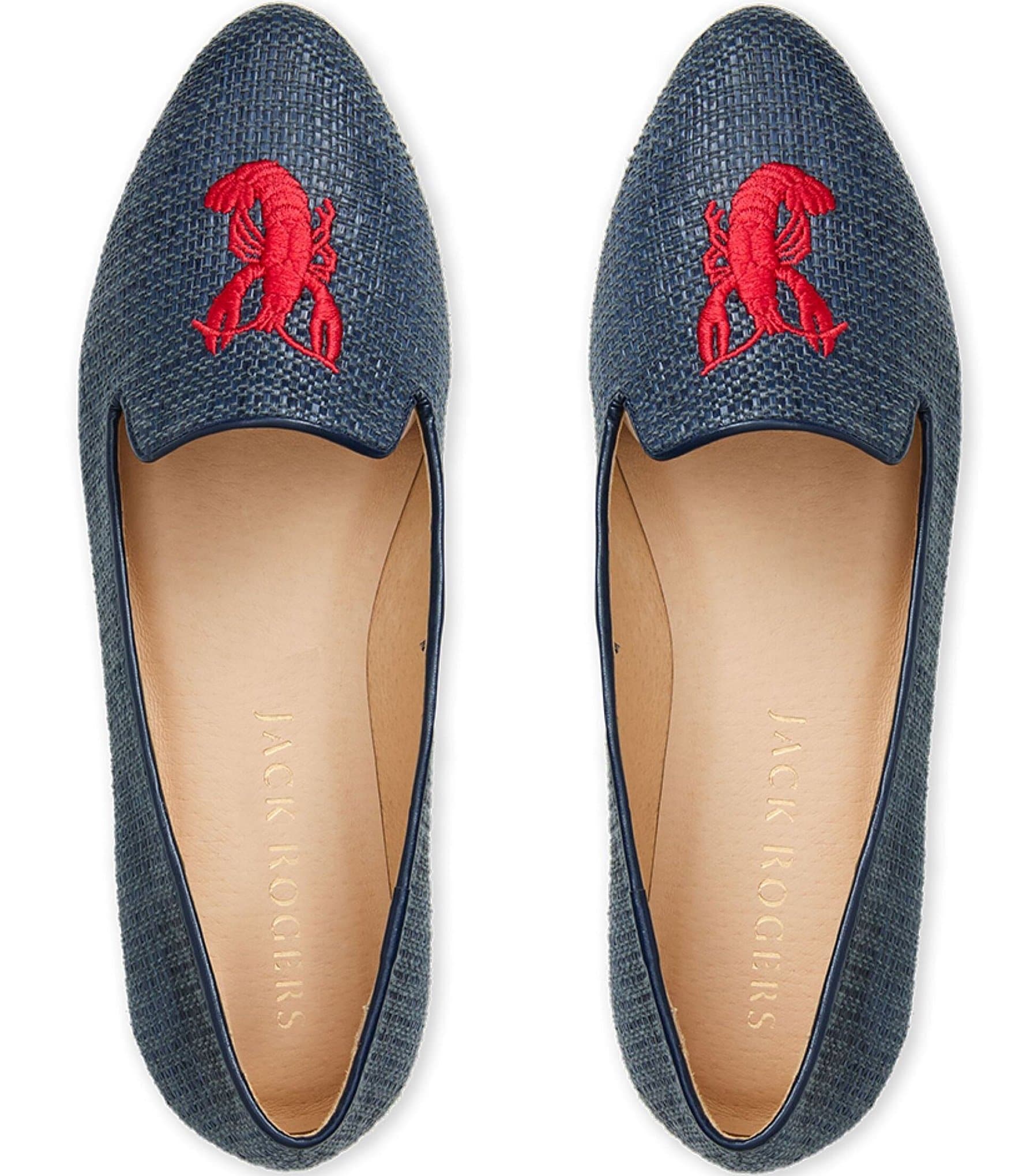 Jack Rogers Lobster Raffia Loafers