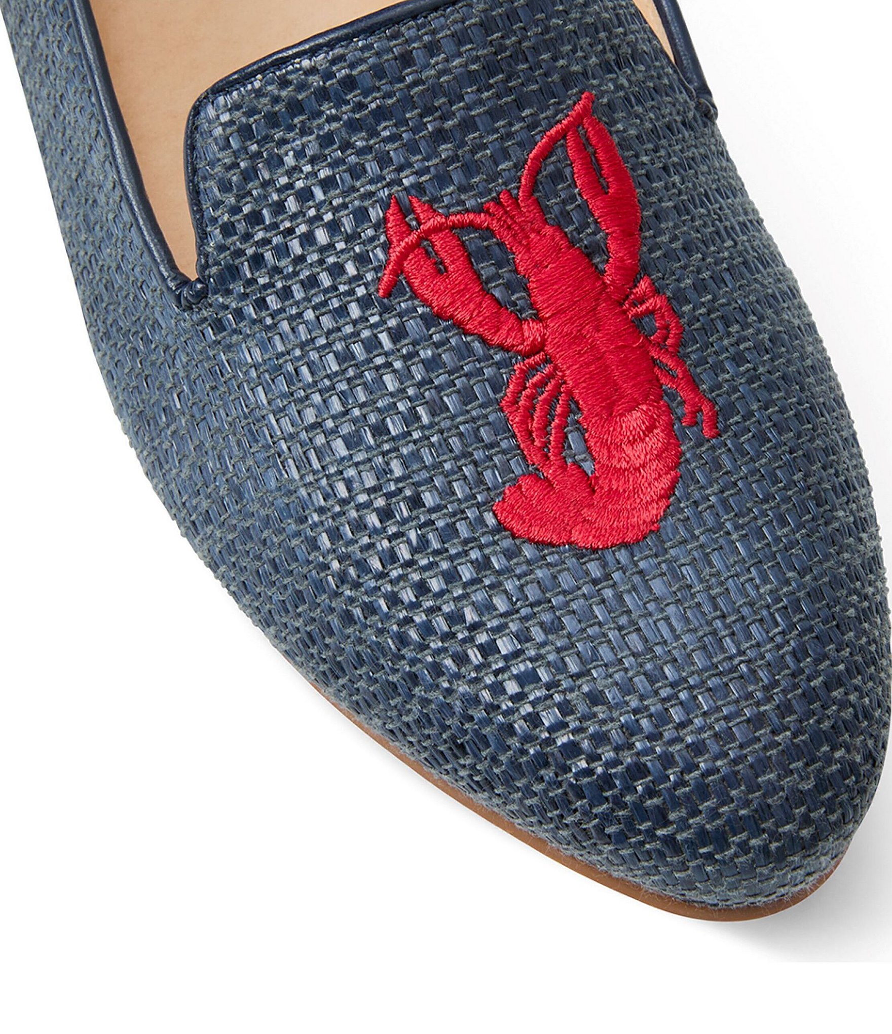 Jack Rogers Lobster Raffia Loafers