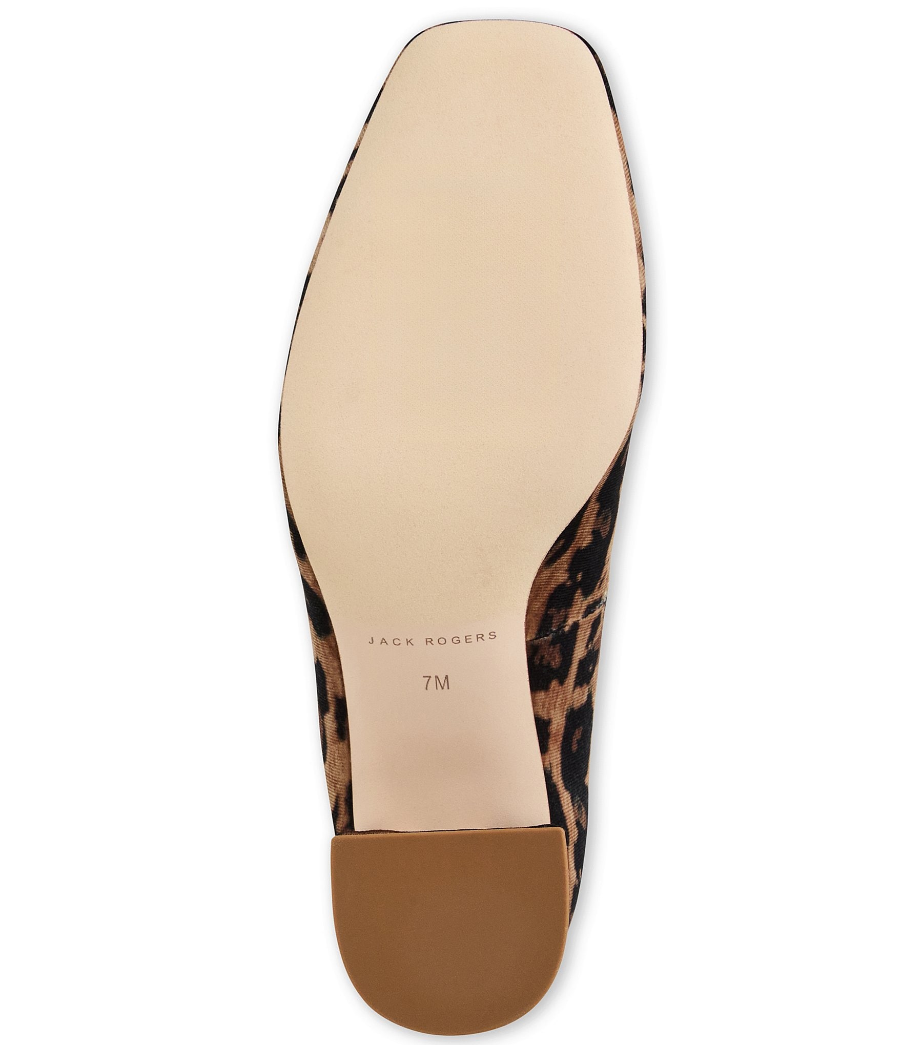 Jack Rogers Maddy Leopard Print Velvet Block Heel Bow Pumps