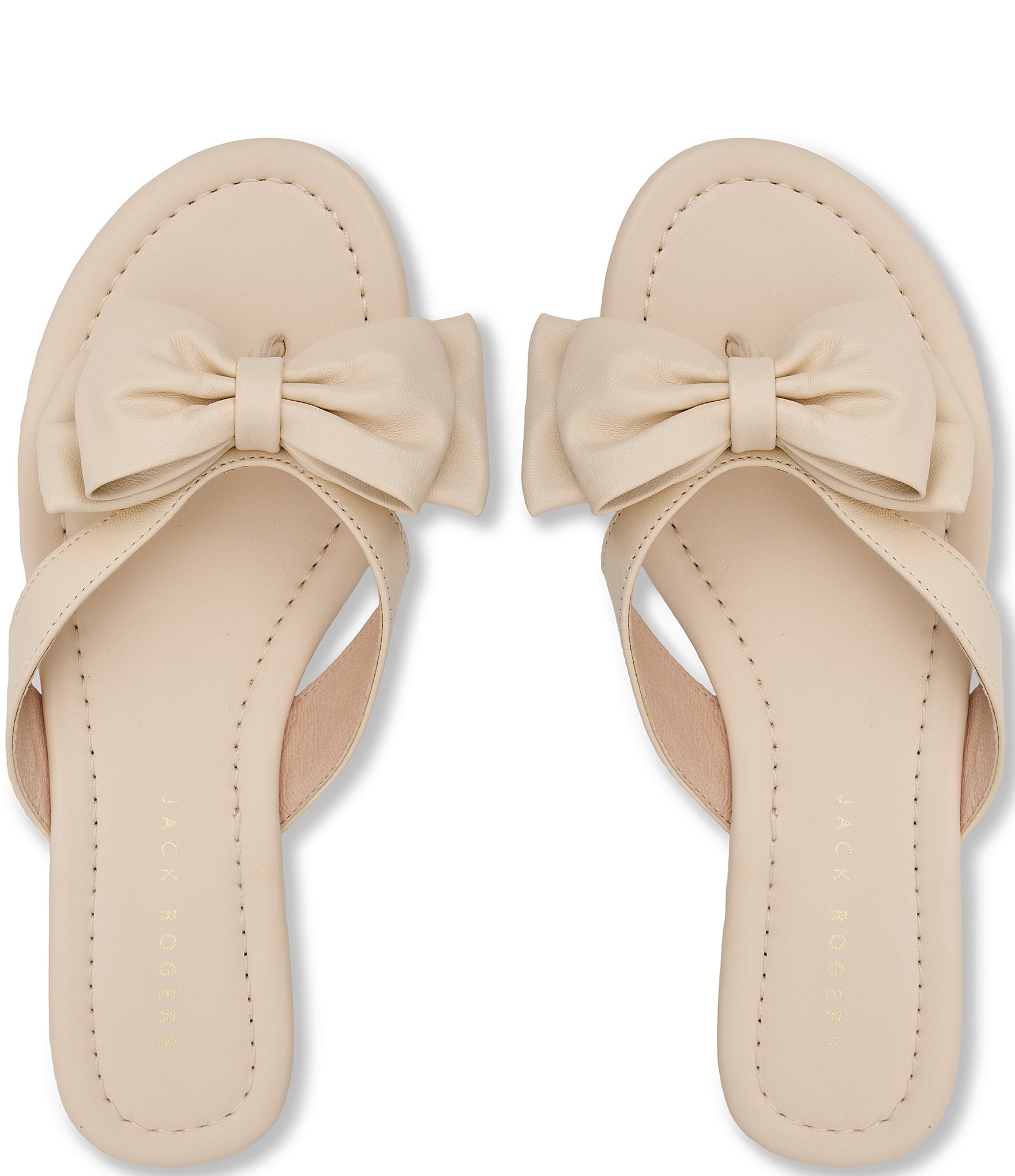 Jack Rogers Vannah Leather Bow Thong Sandals