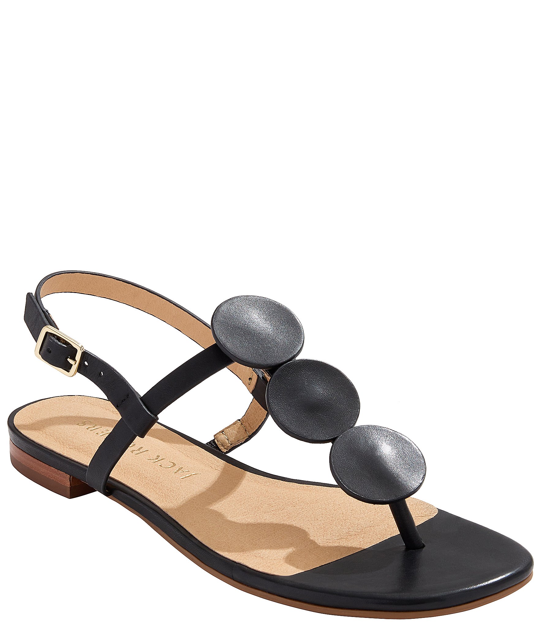 Jack Rogers Worth Leather Flat Thong Sandals Dillard s