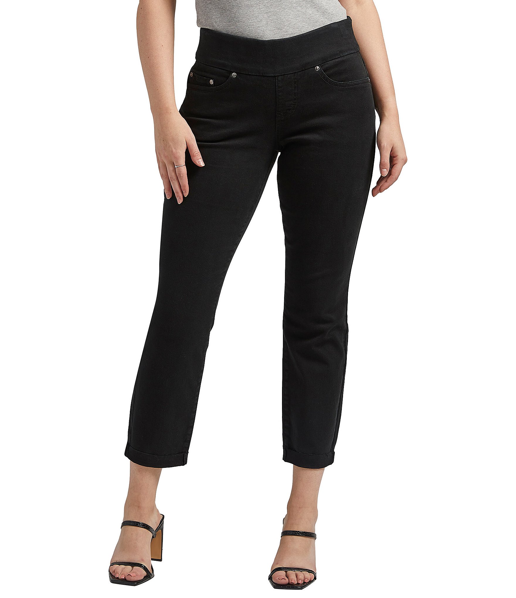 Jag Jeans Amelia Mid Rise Slim Straight Ankle Pull-On Jeans | Dillard's