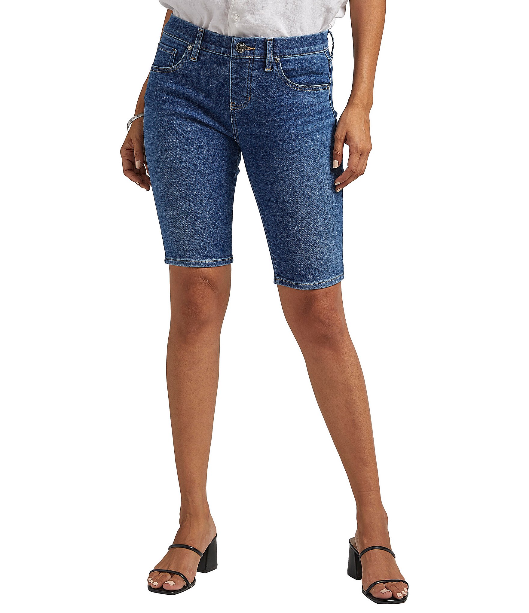 Jag Jeans Maya Slim Fit Mid Rise Stretch Denim Shorts | Dillard's
