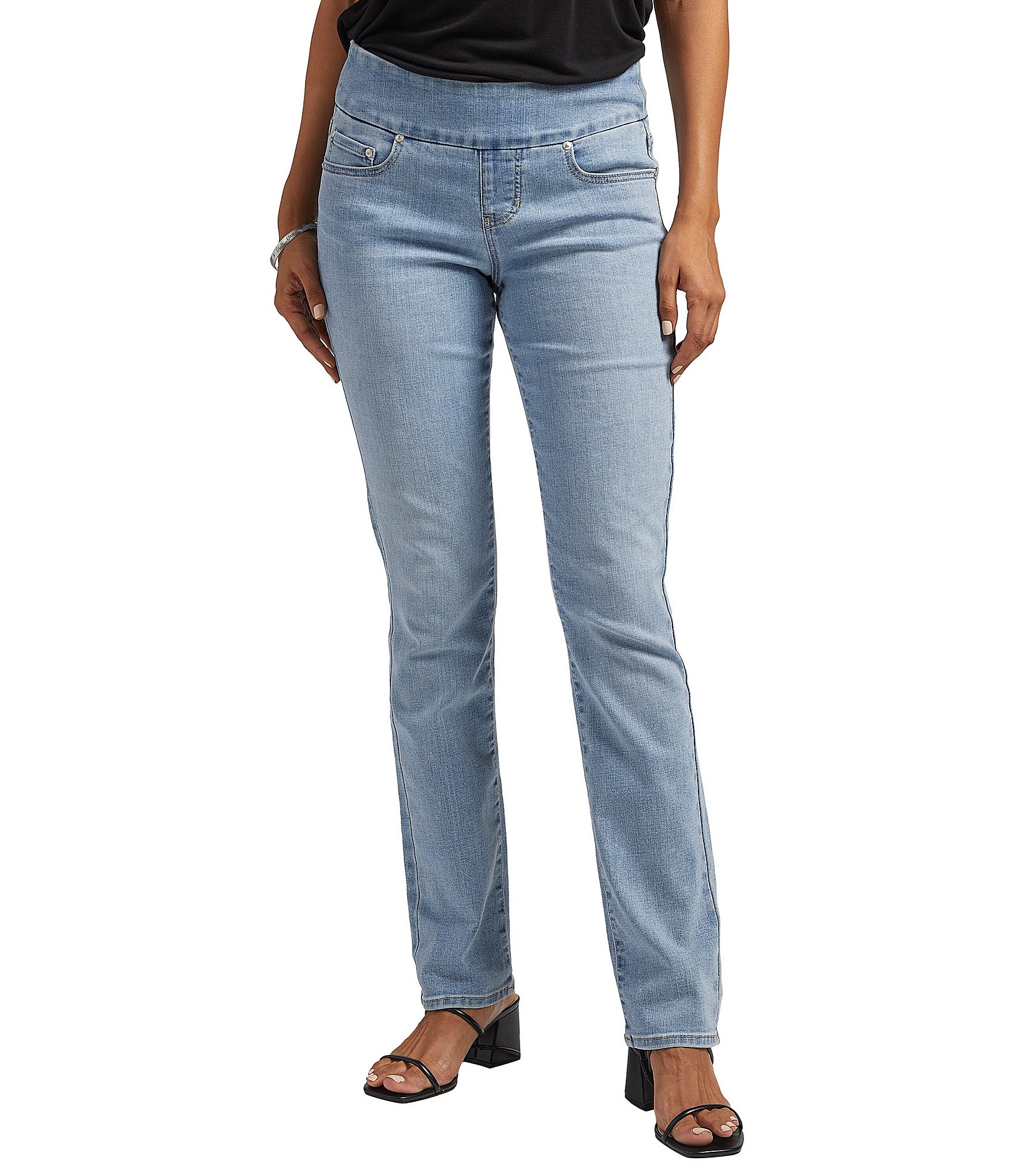 Jag Jeans Peri Straight Leg Mid Rise Pull-On Jeans | Dillard's