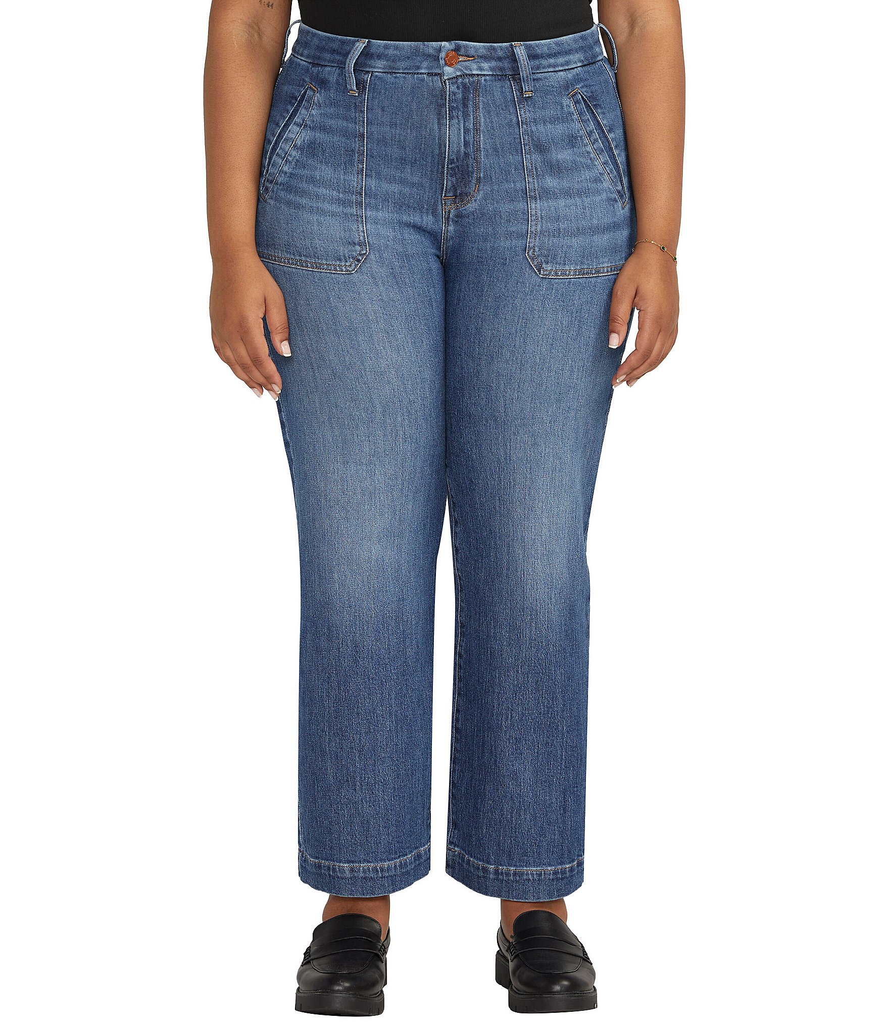 Jag Jeans Plus Size Sophia Stretch High-Rise Wide Leg Jeans | Dillard's