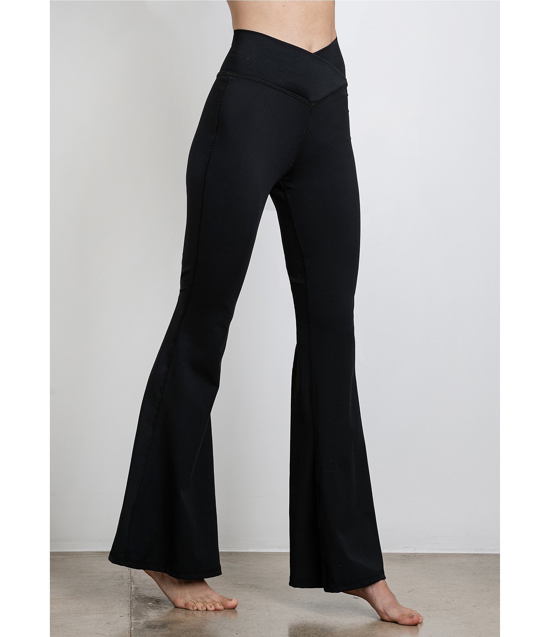 JALA Solid Super Flare Double Brushed Jersey Leggings