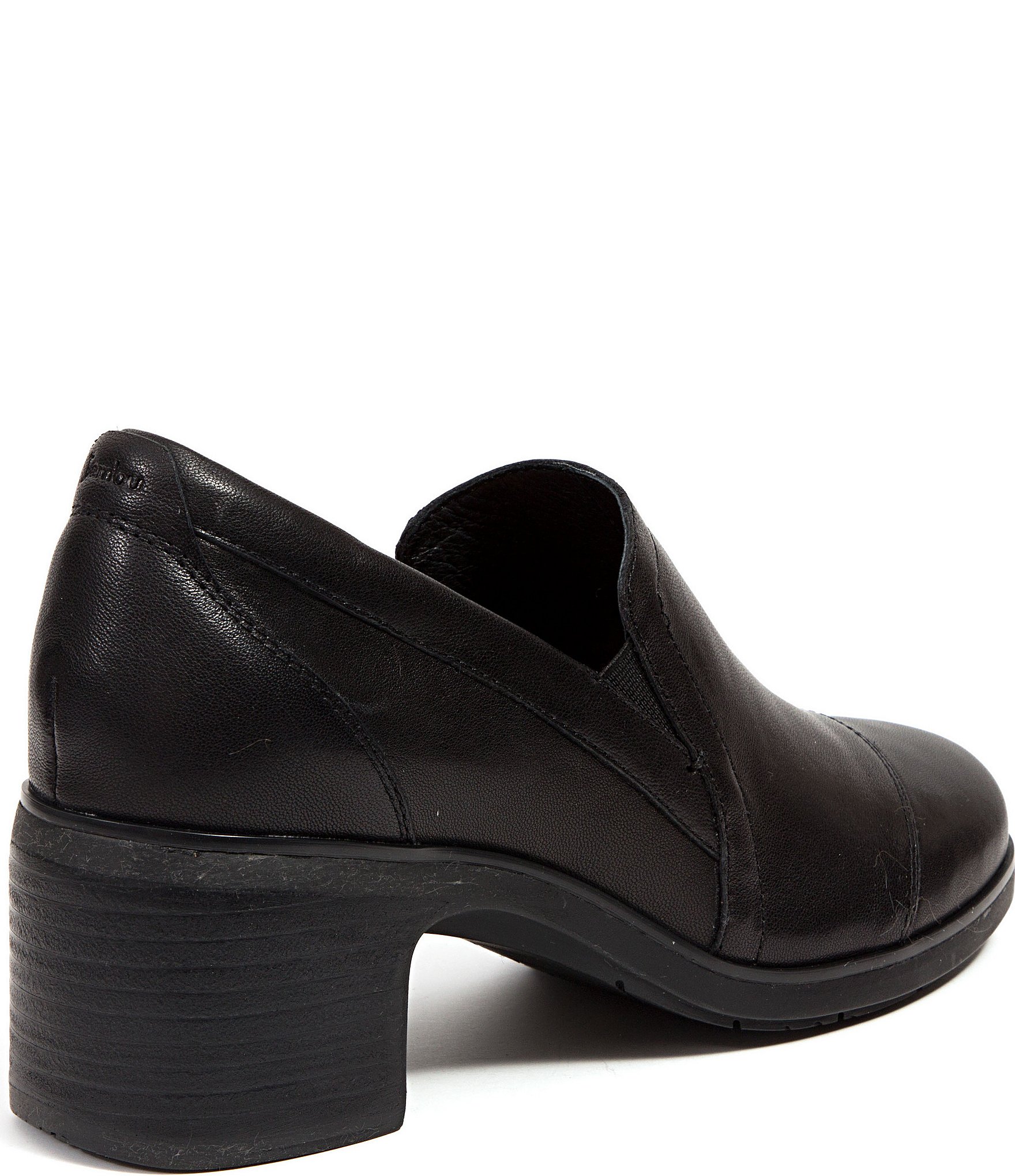 Jambu Vaughn Leather Block Heel Loafers