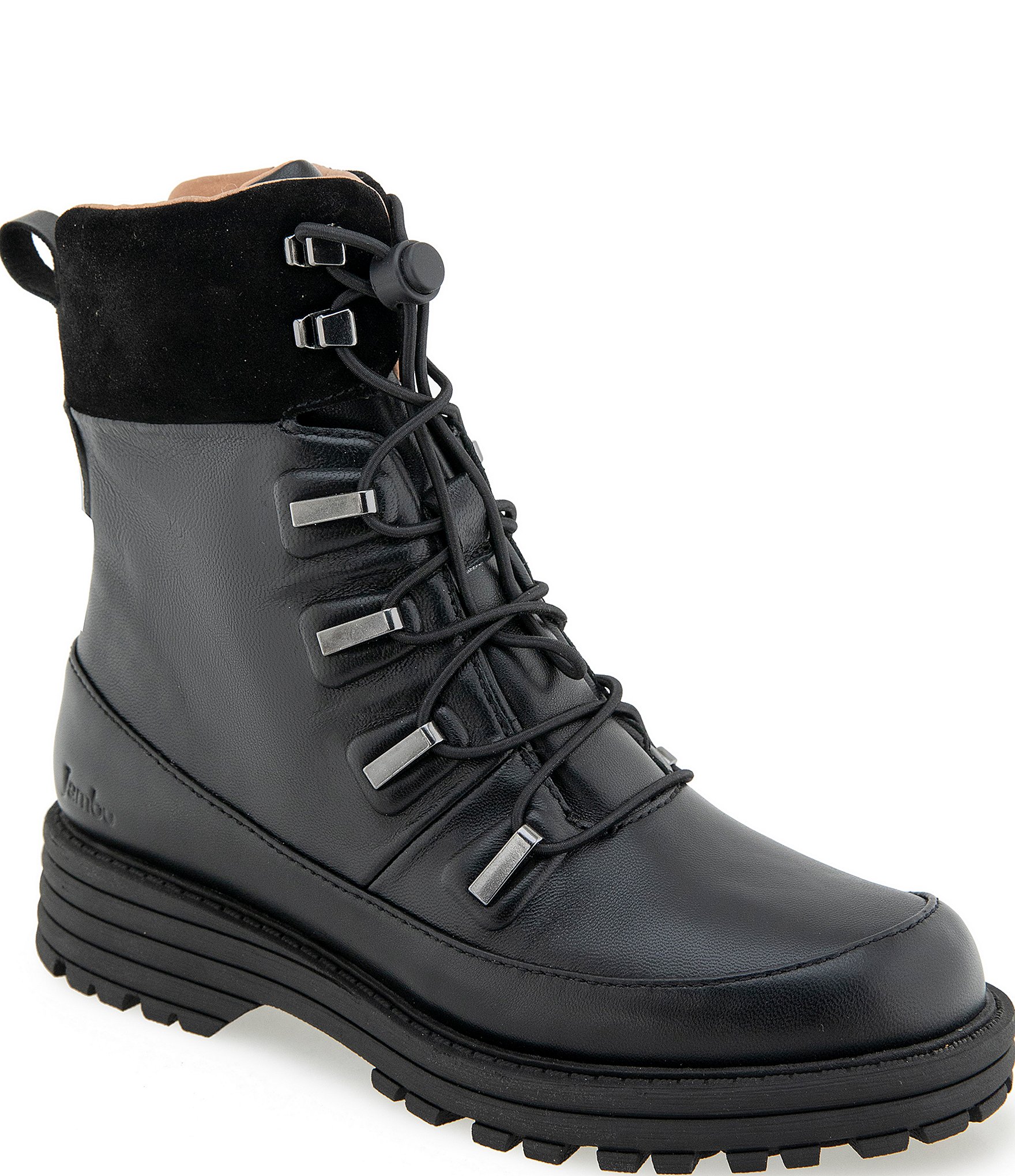 Jambu Women's Indy Water Resistant Leather and Suede Bungee Lace Mid Boots