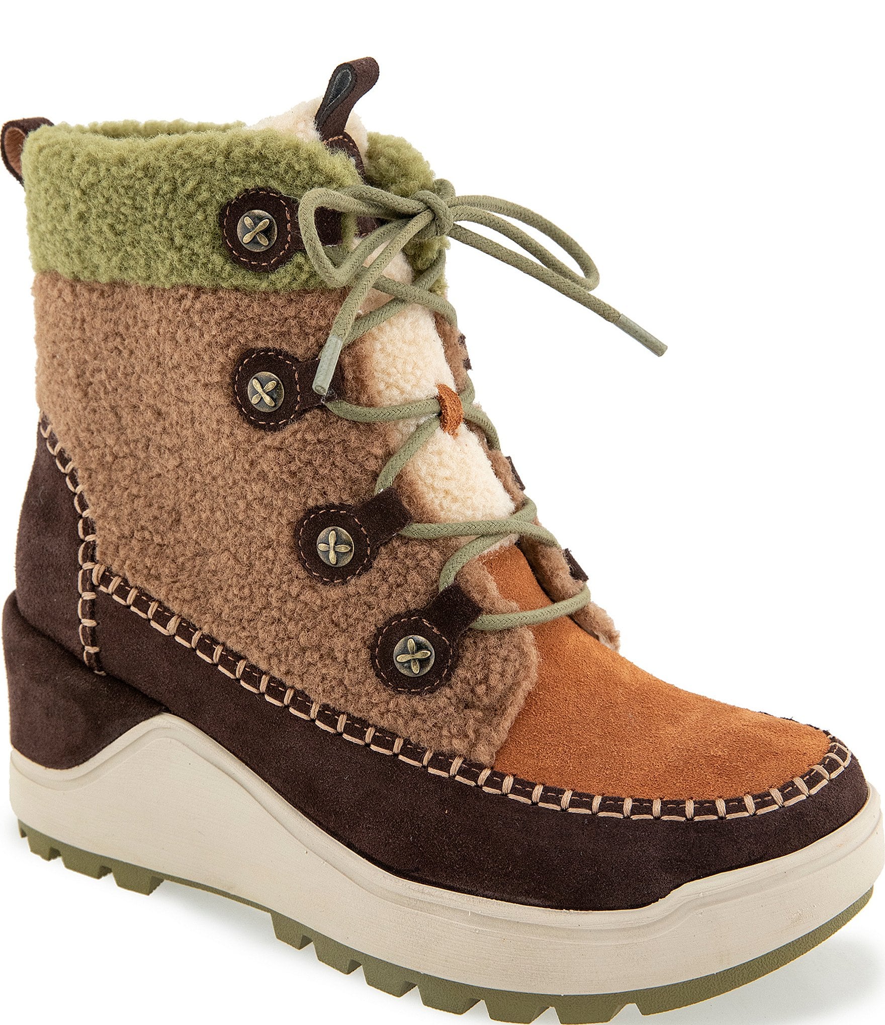 Jambu Women's Melrose Suede and Faux Sherpa Booties
