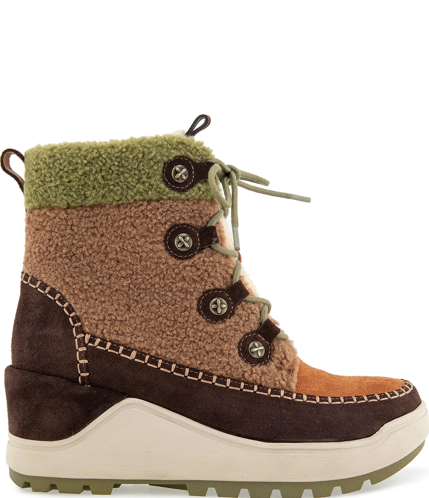 Jambu Women's Melrose Suede and Faux Sherpa Booties