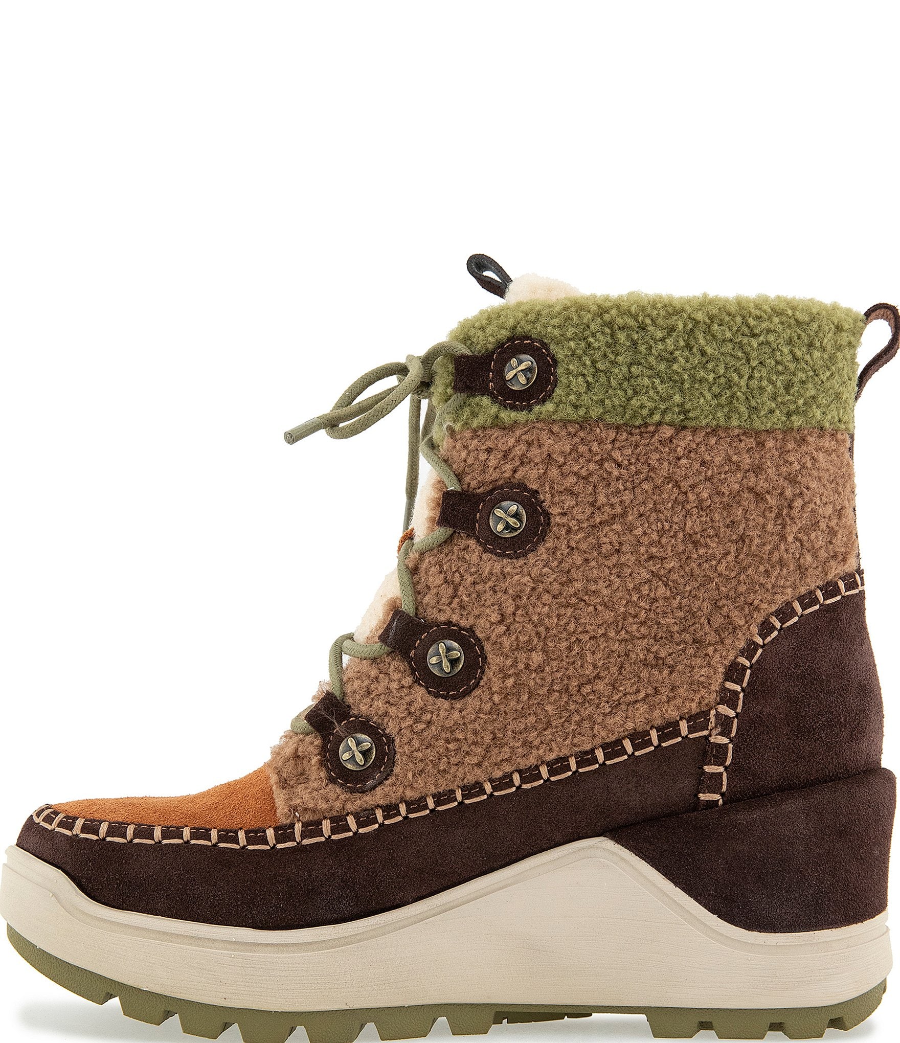 Jambu Women's Melrose Suede and Faux Sherpa Booties