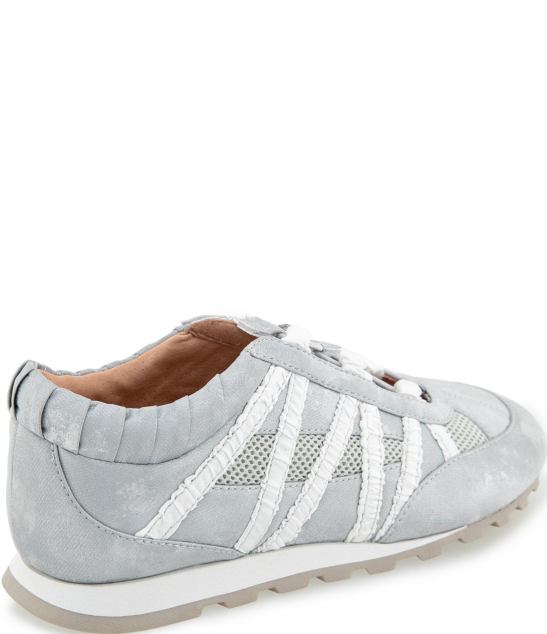 Jambu Women's Nadia Metallic Shimmer Leather Bungee Lace Sneakers