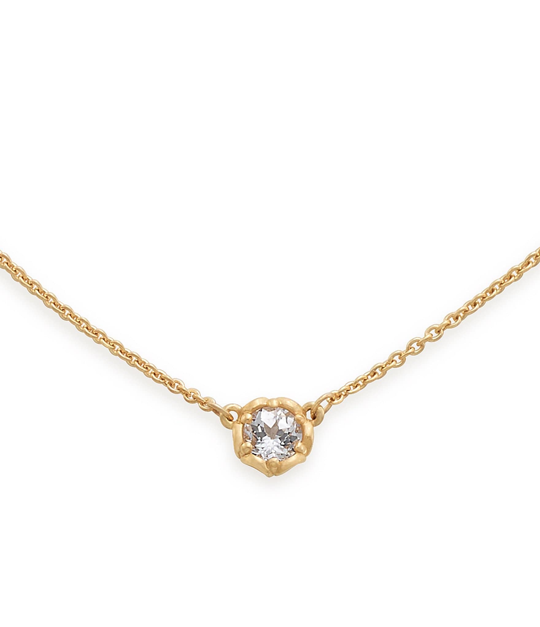 Lab-Created White Sapphire Necklace in Sterling Silver | Kay