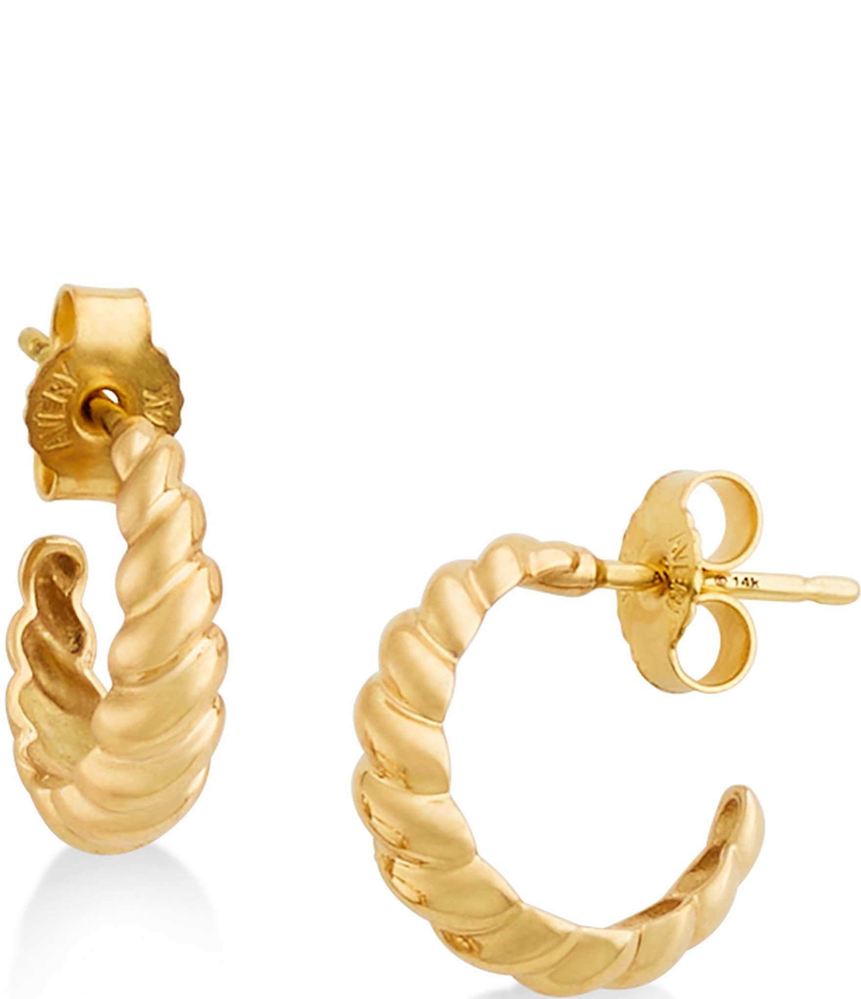 James Avery 14K Gold Half Twist Hoop Earrings