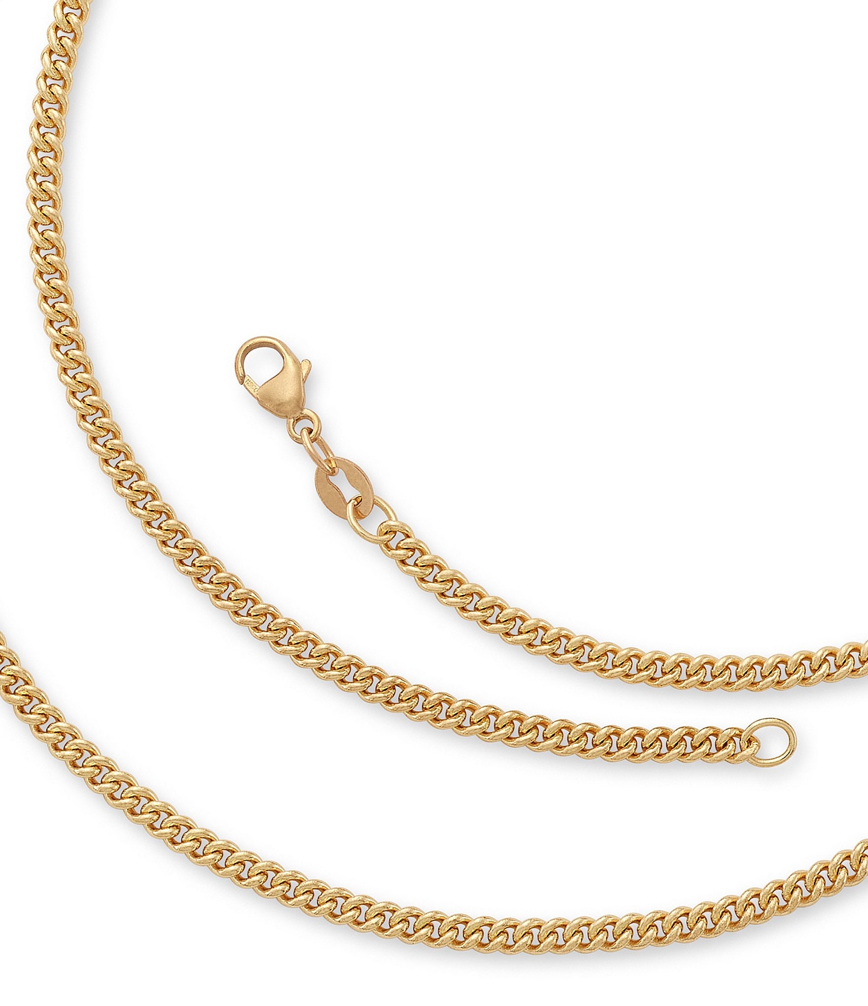 Anne Klein Flat Gold Chain Collar Necklace