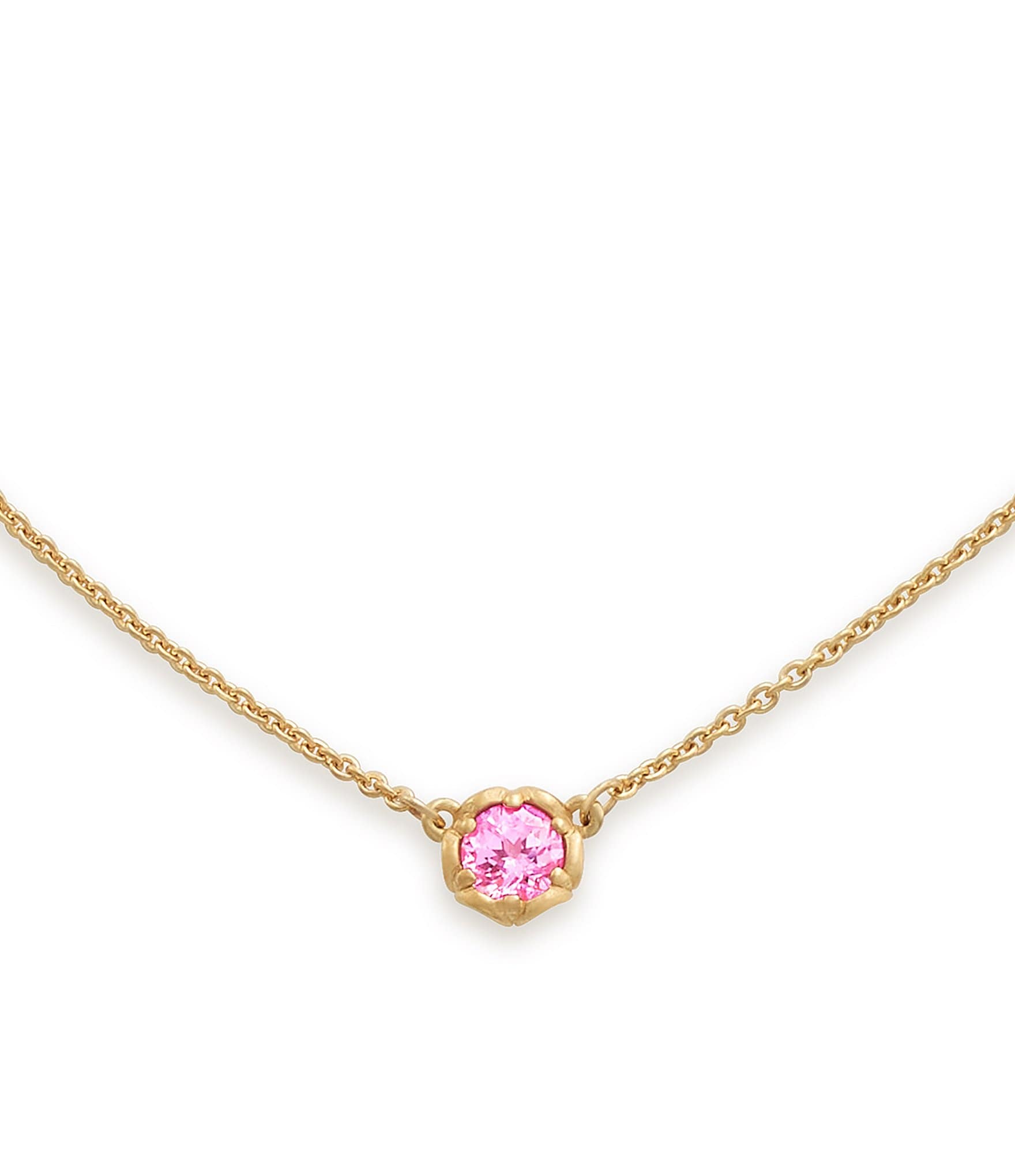 Lab created deals pink sapphire necklace