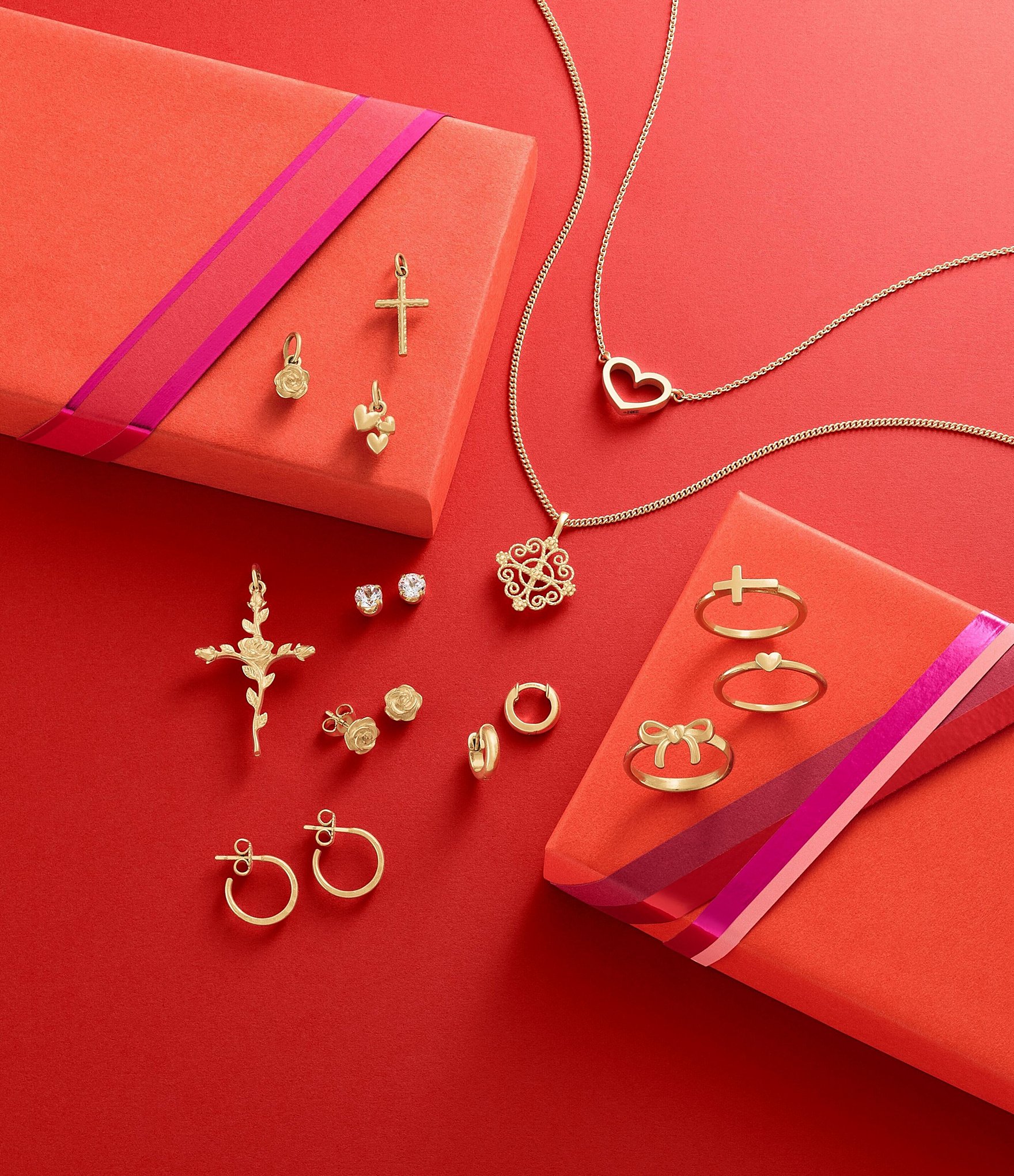 James Avery 14K Gold Petite Elegant Cross Faith Charm